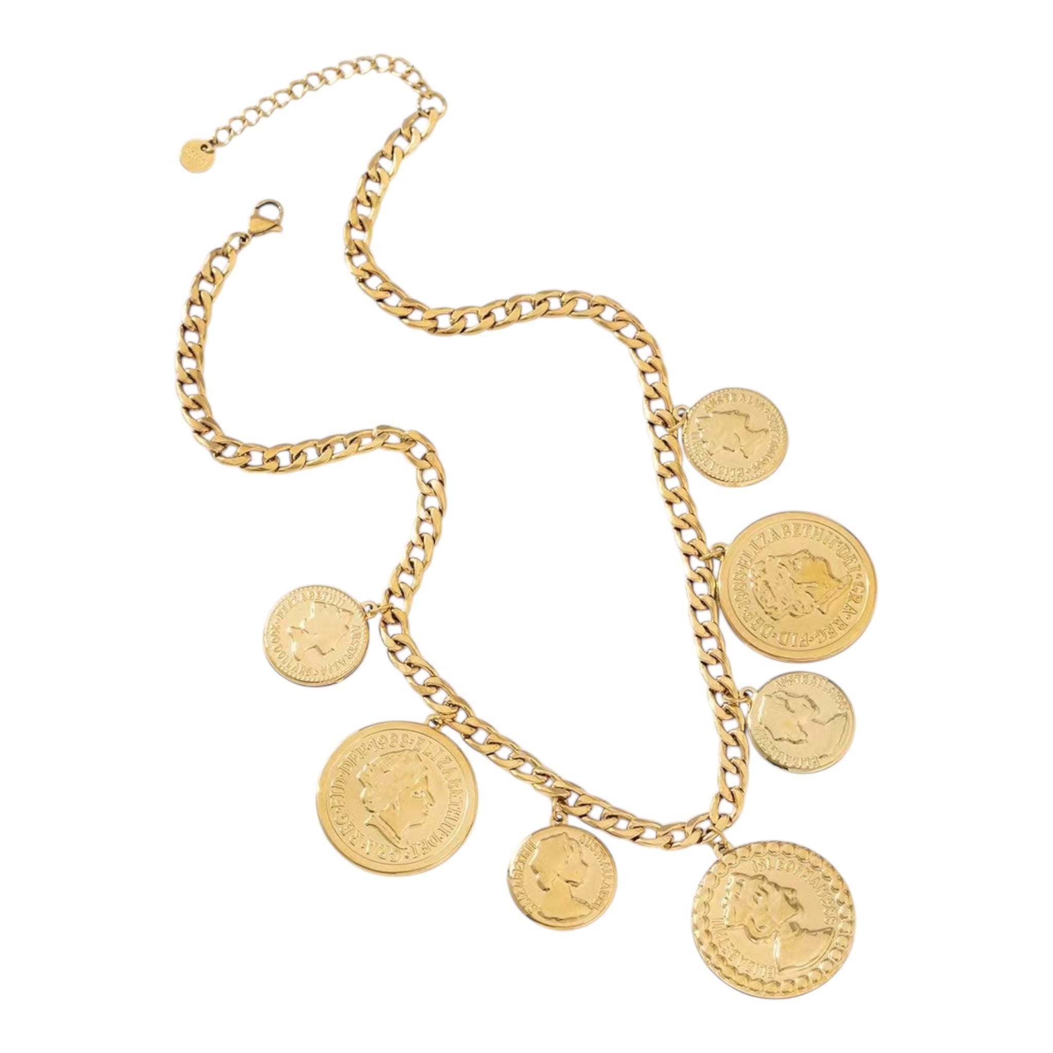 Statement coin ketting