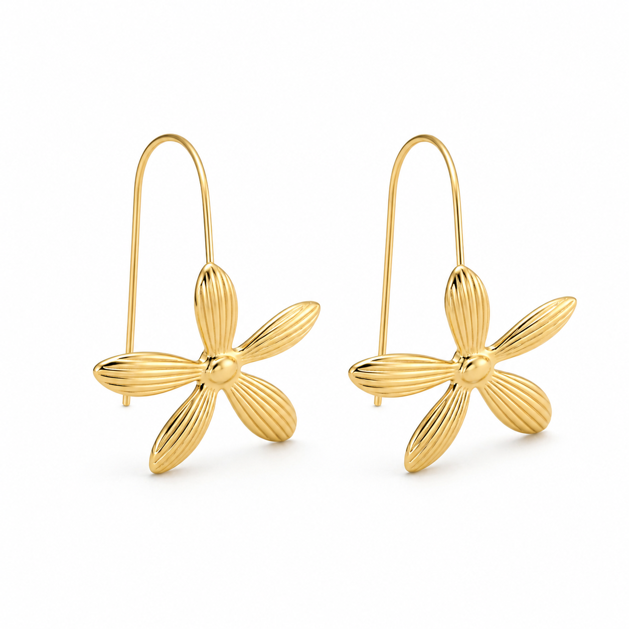 Flower drop earrings