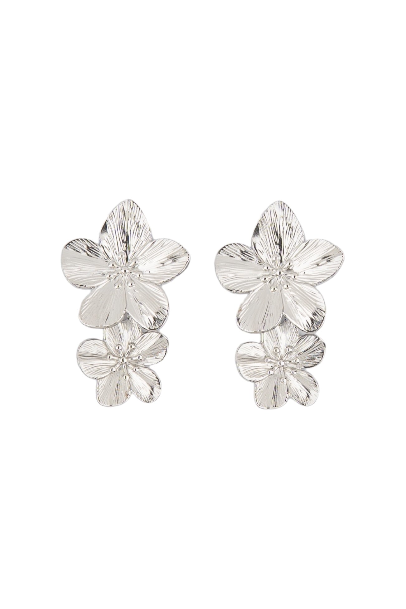 Double flower earrings