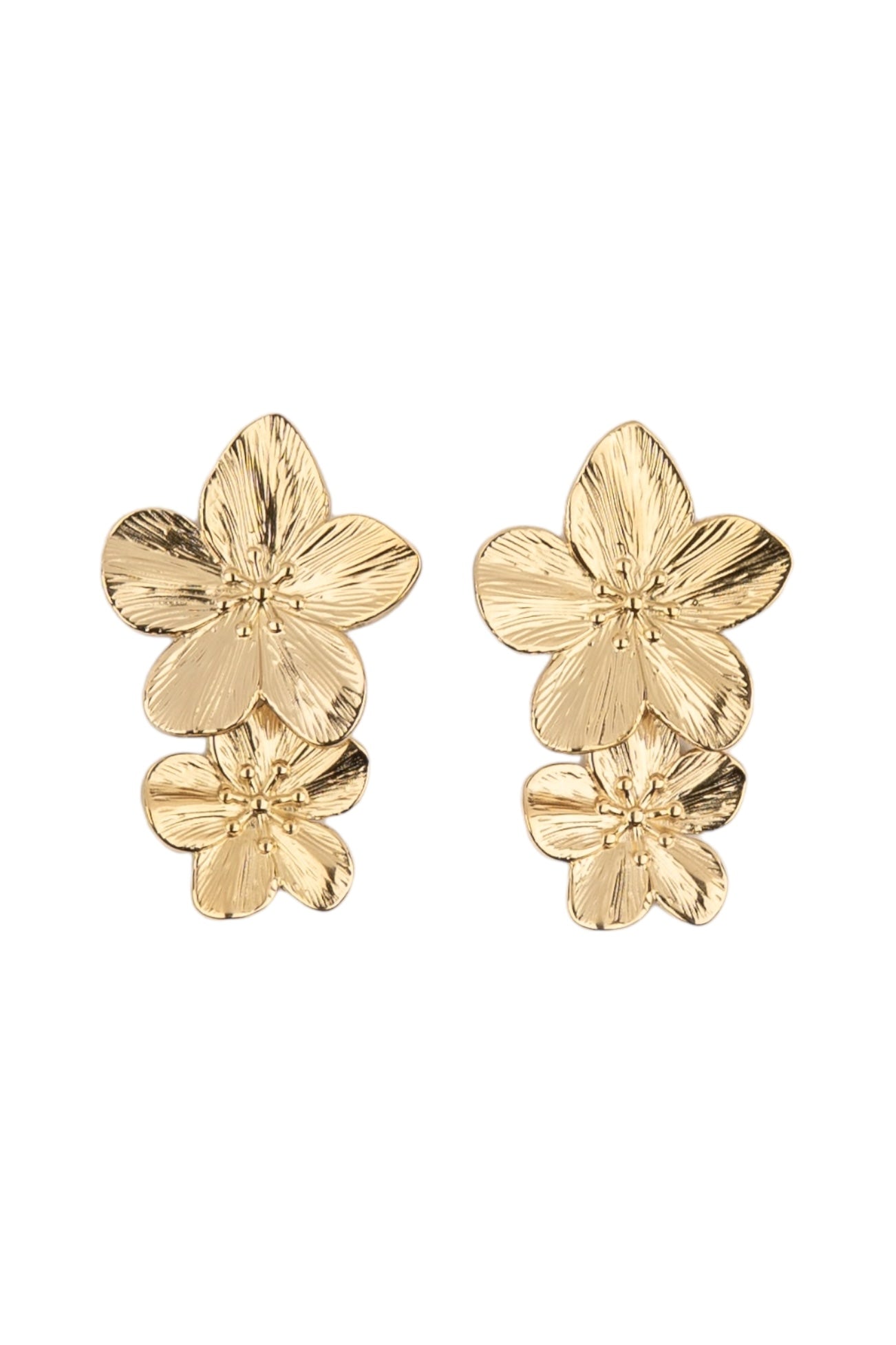 Double flower earrings