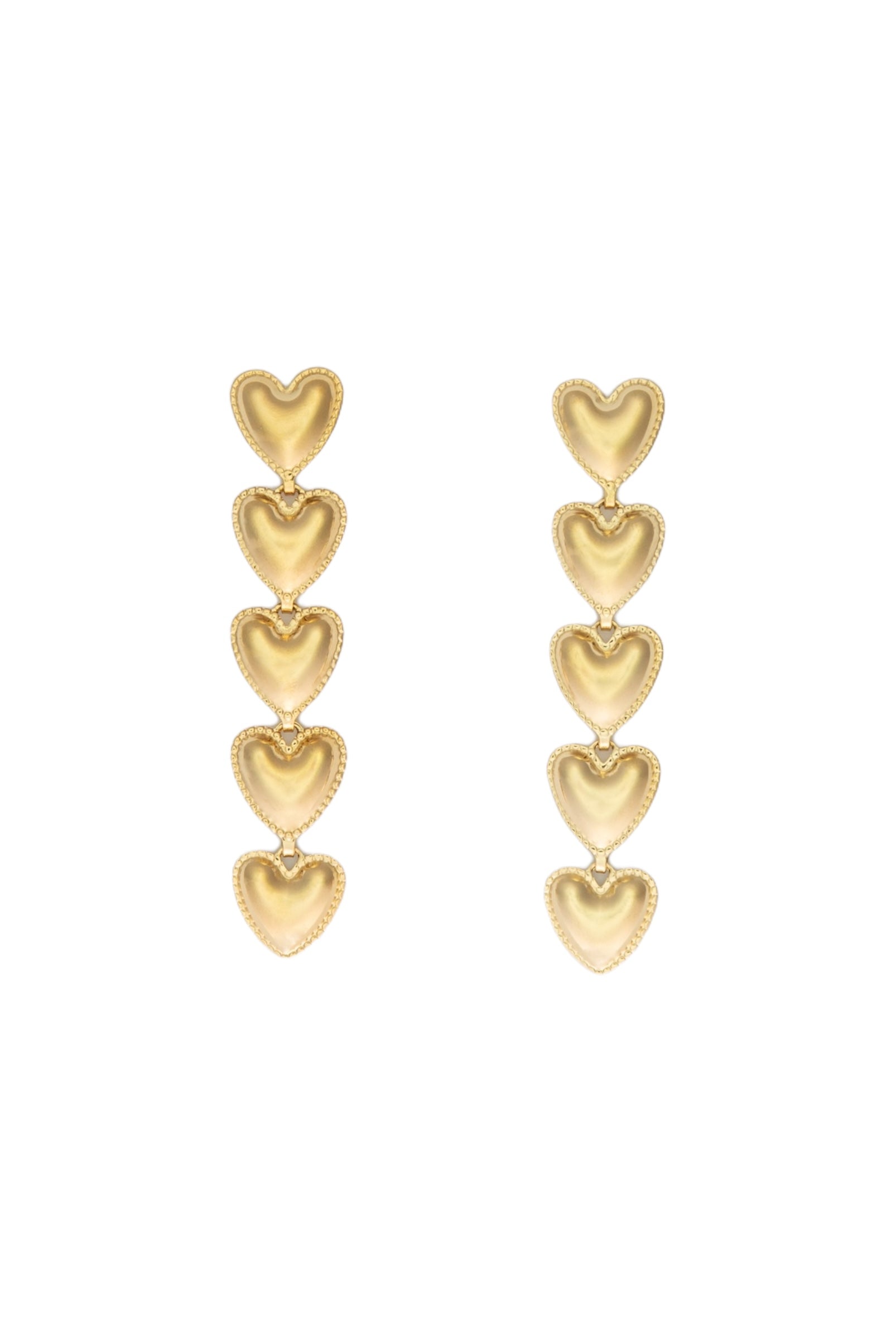 Stud earrings with hearts