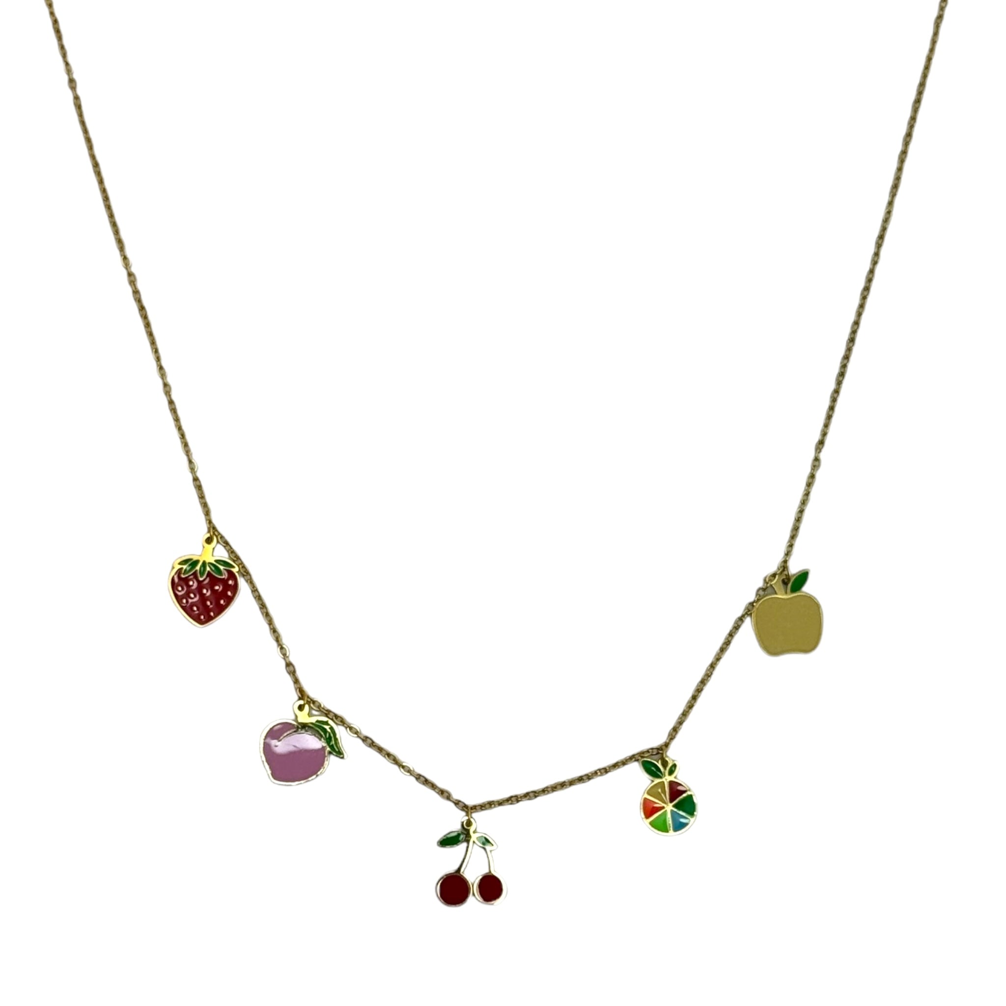 Necklace with fruit charms