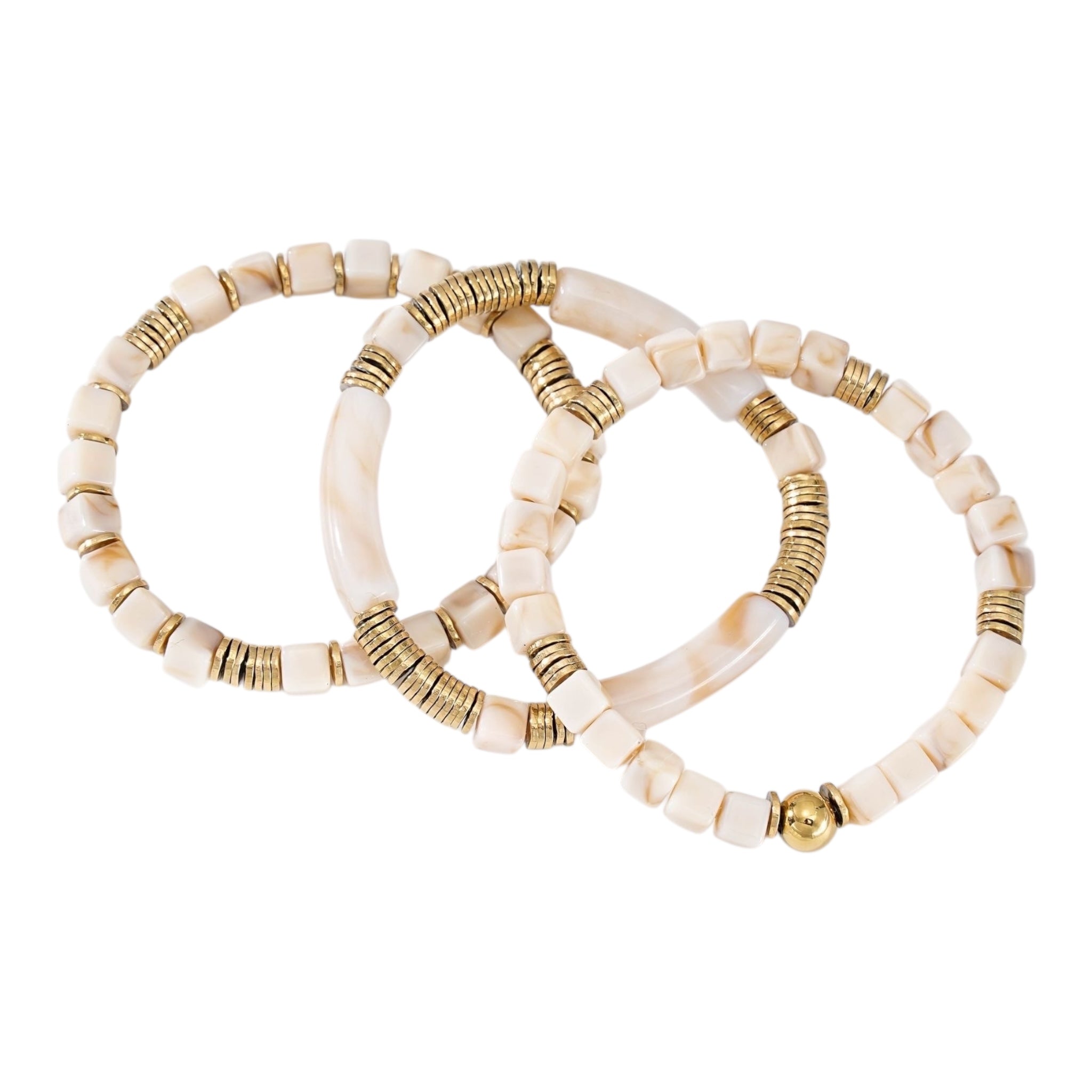 Beaded 3-piece bracelet set