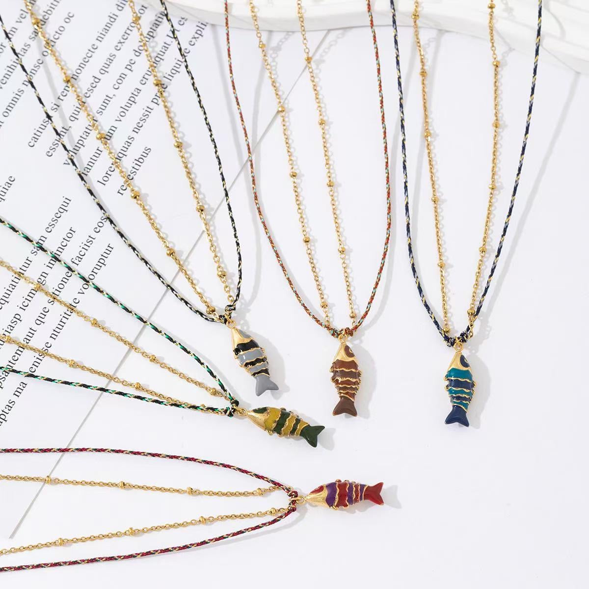 Double fish ketting