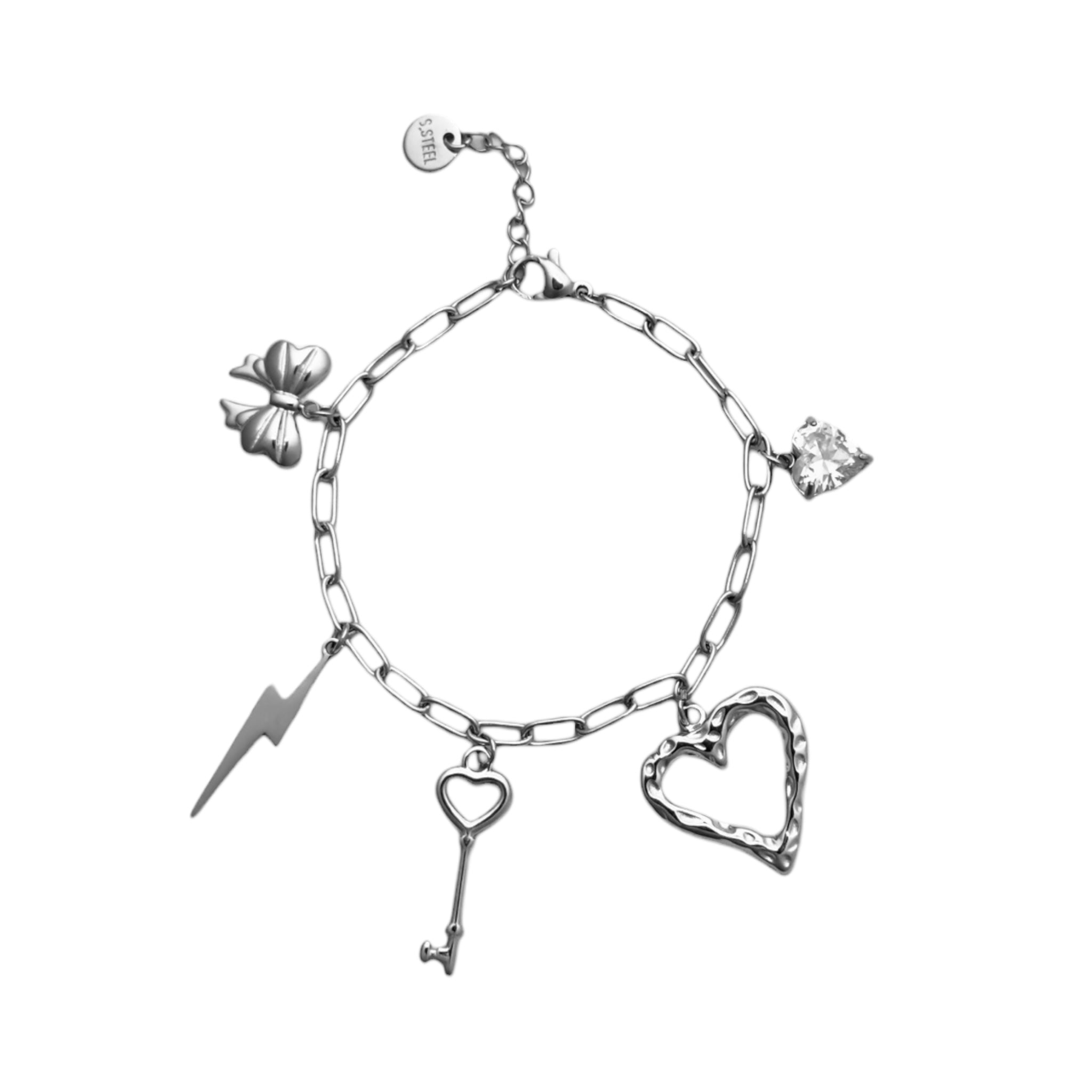 Open heart statement bracelet