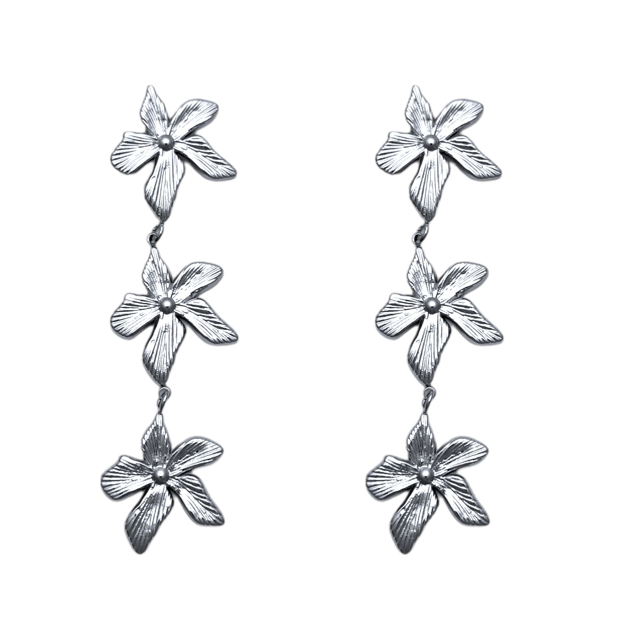 Statement 3 flower earring