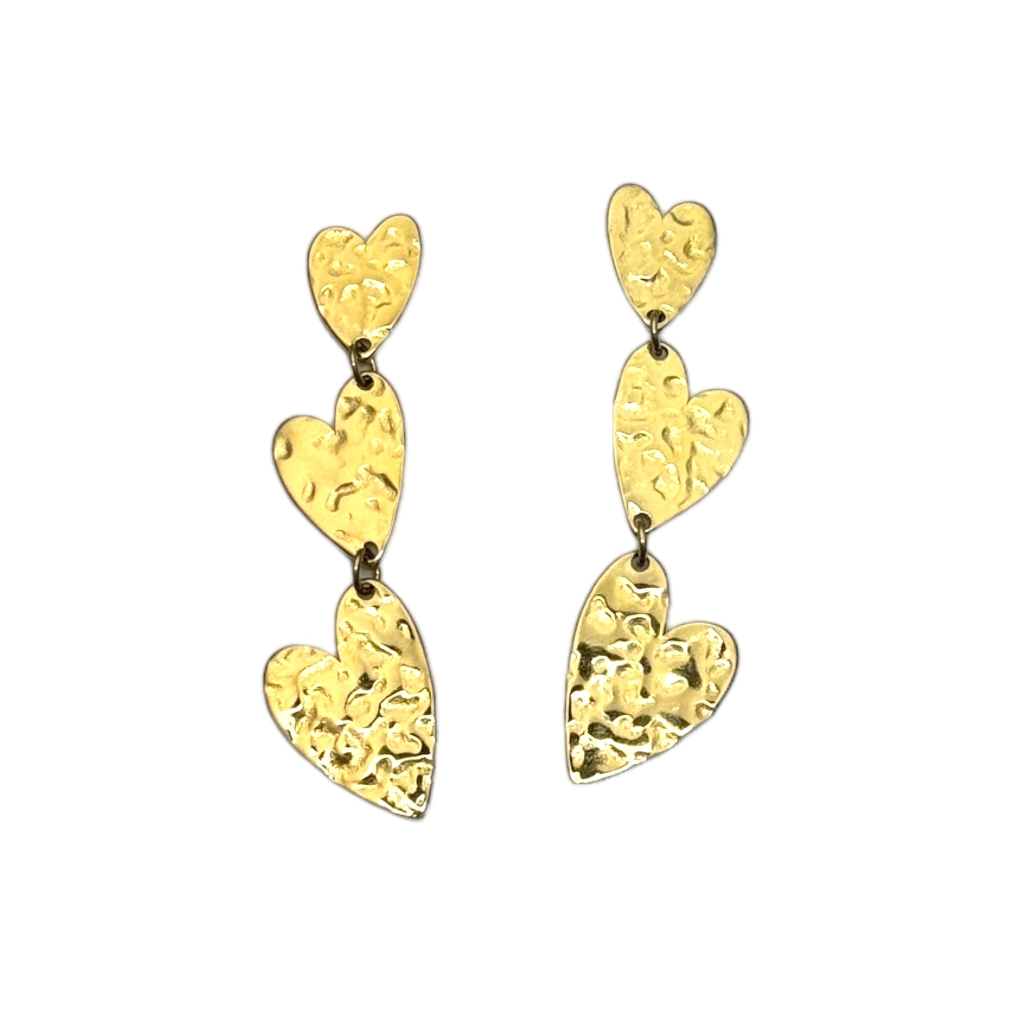 Hanging heart earrings