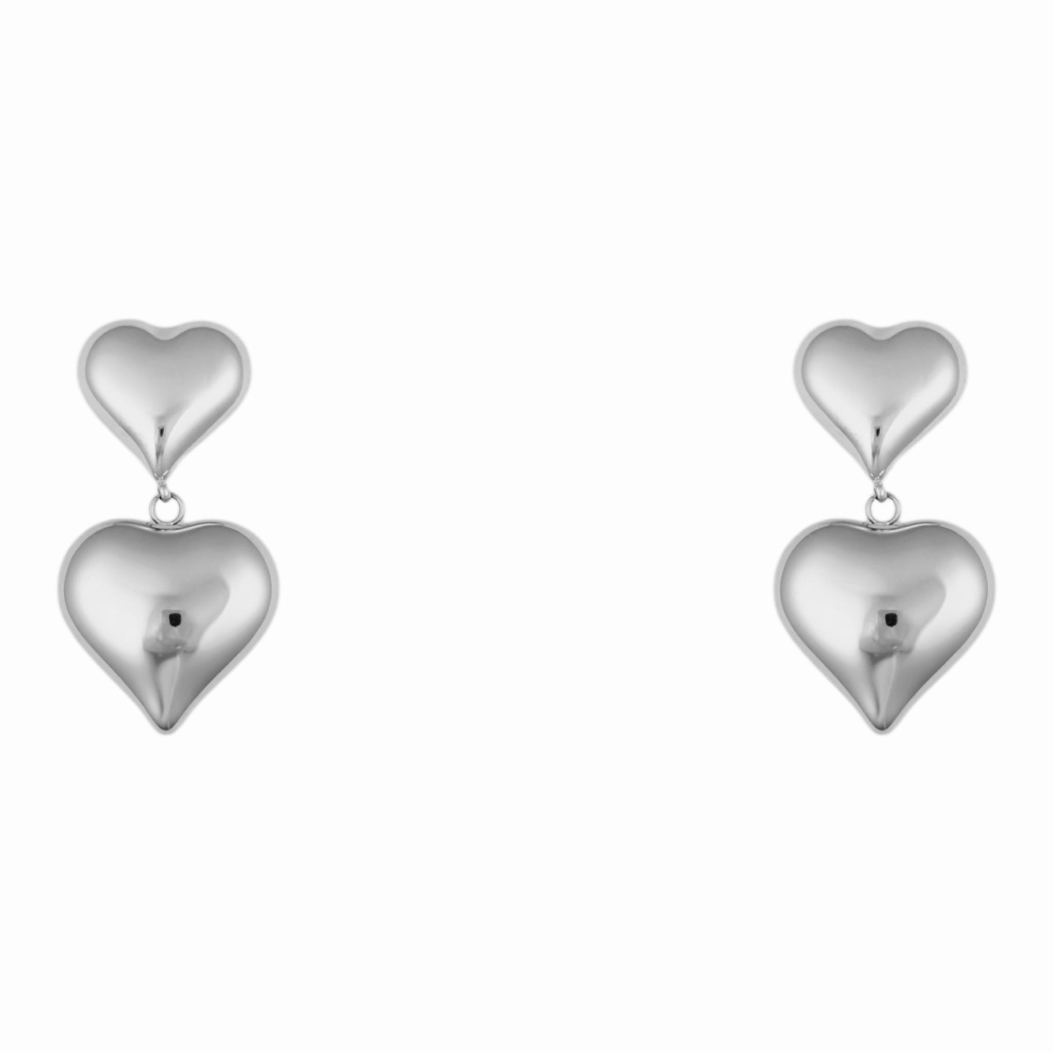 Double love statement earrings