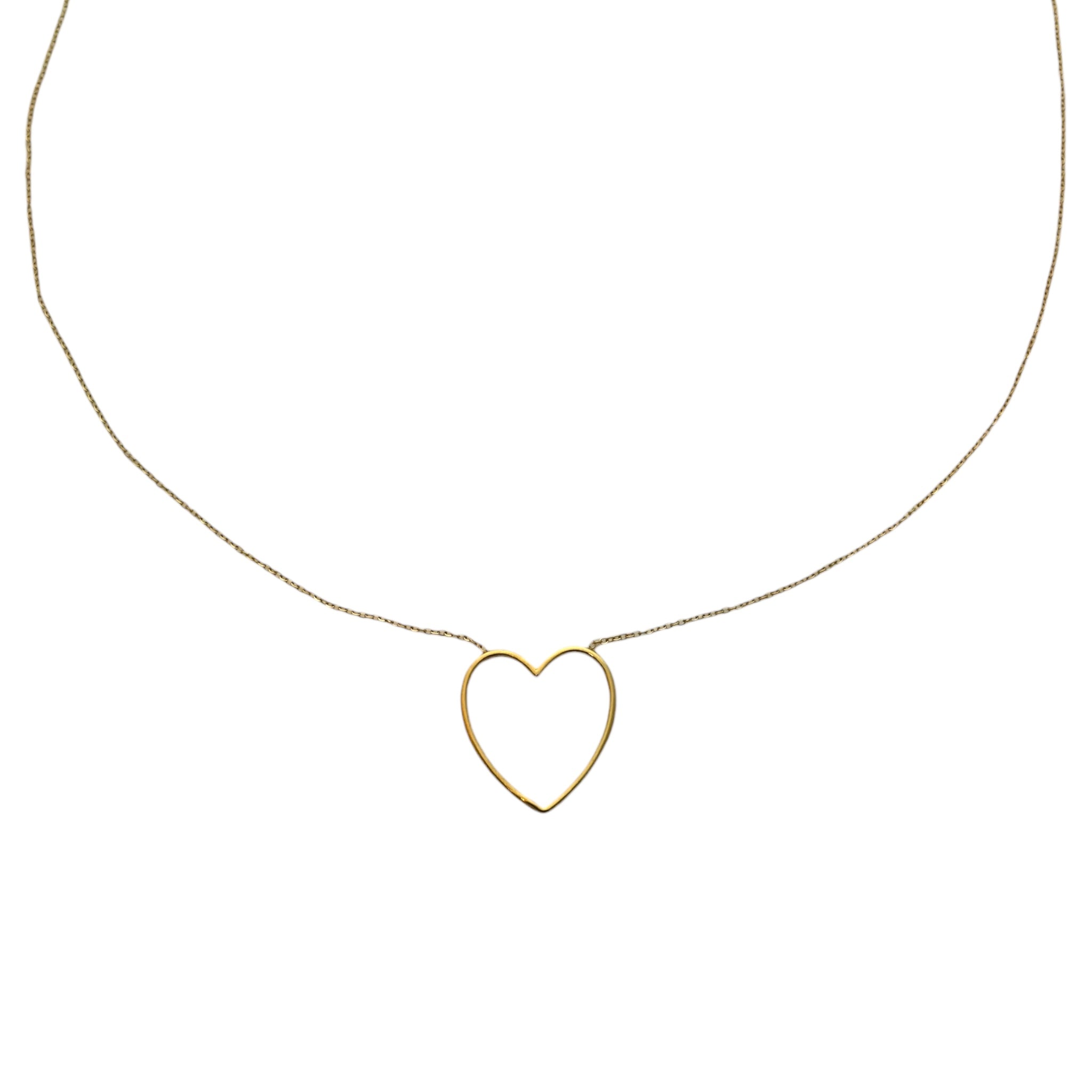 Simple open heart necklace