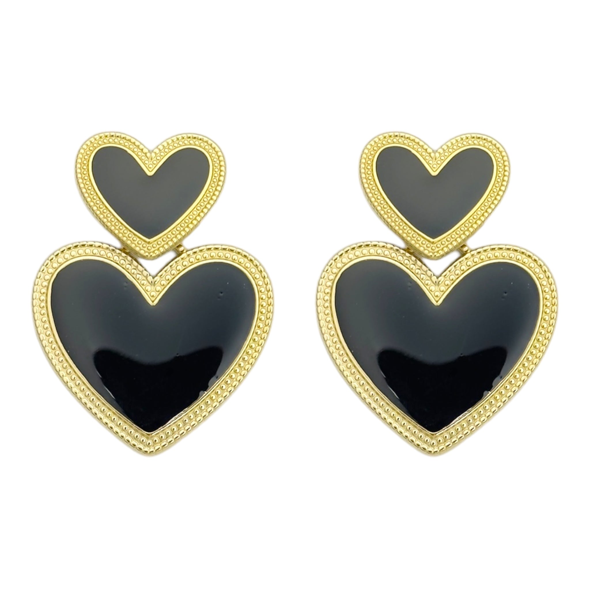 Statement colored Heart Earrings