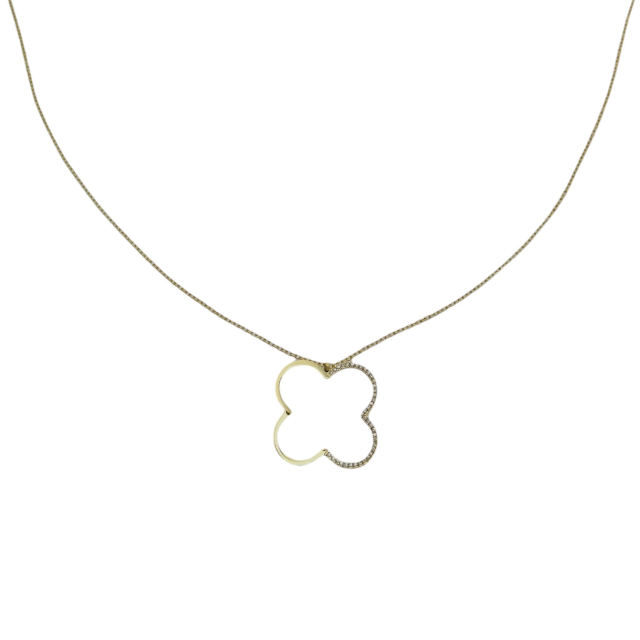 Thin Large Clover Necklace