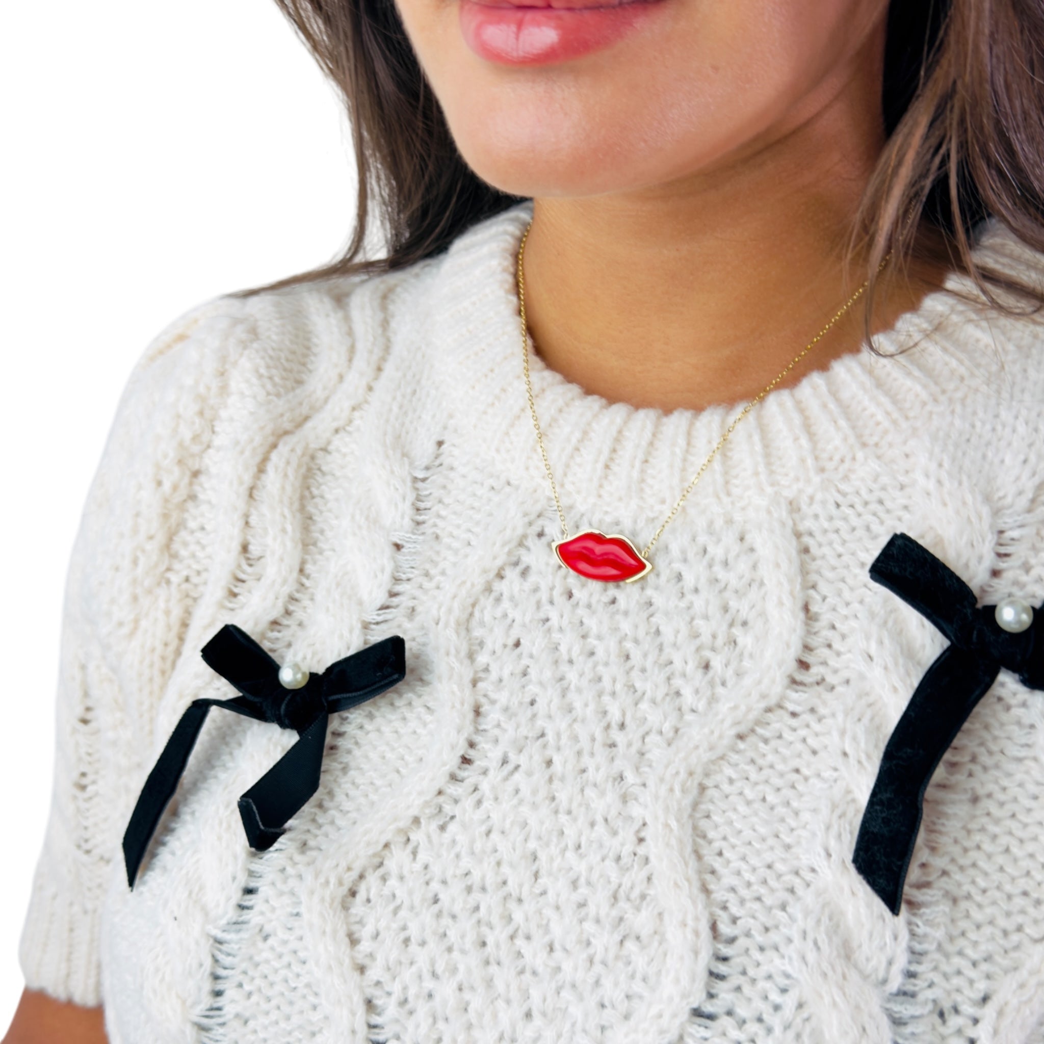 Charming lip ketting