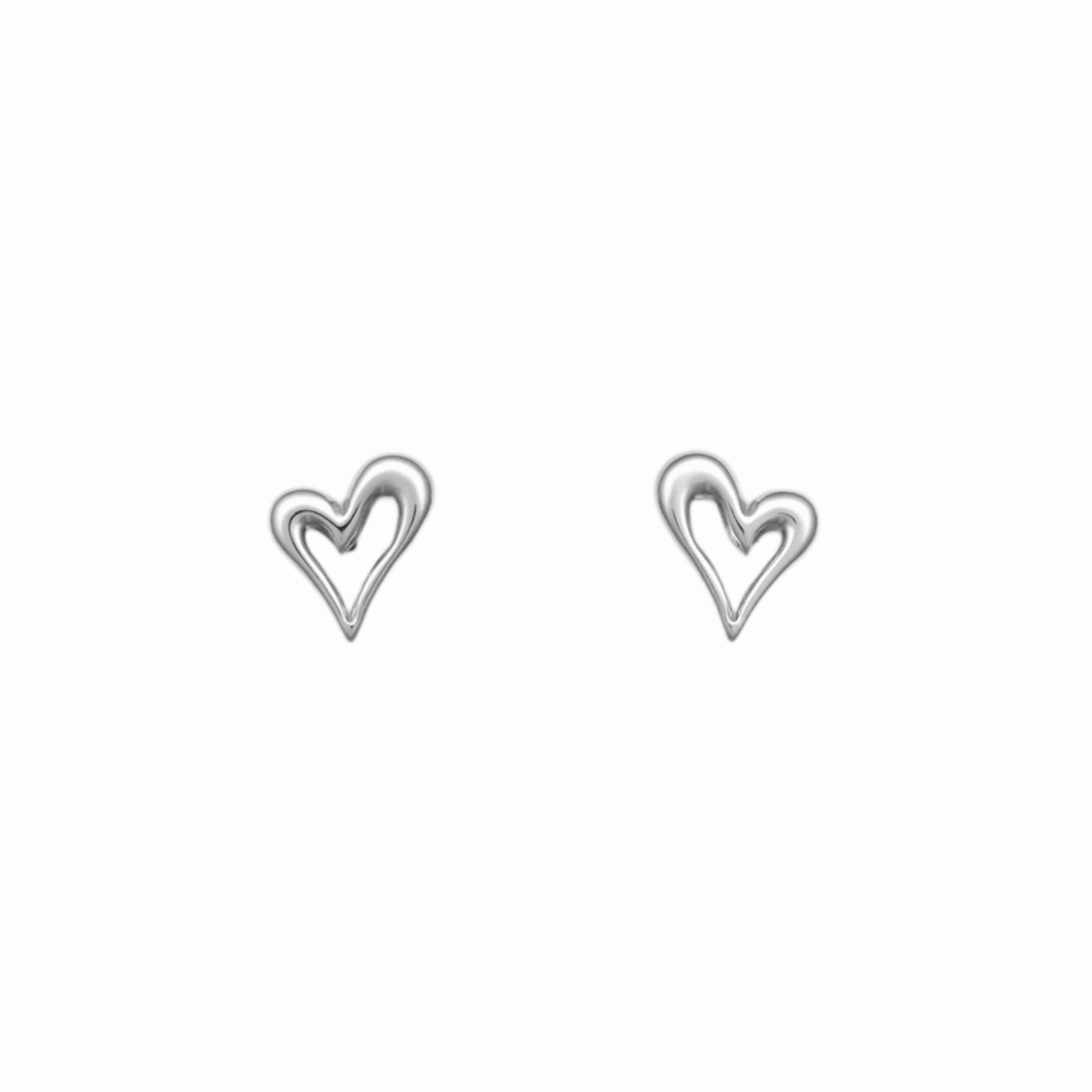 Open heart Studs oorbellen