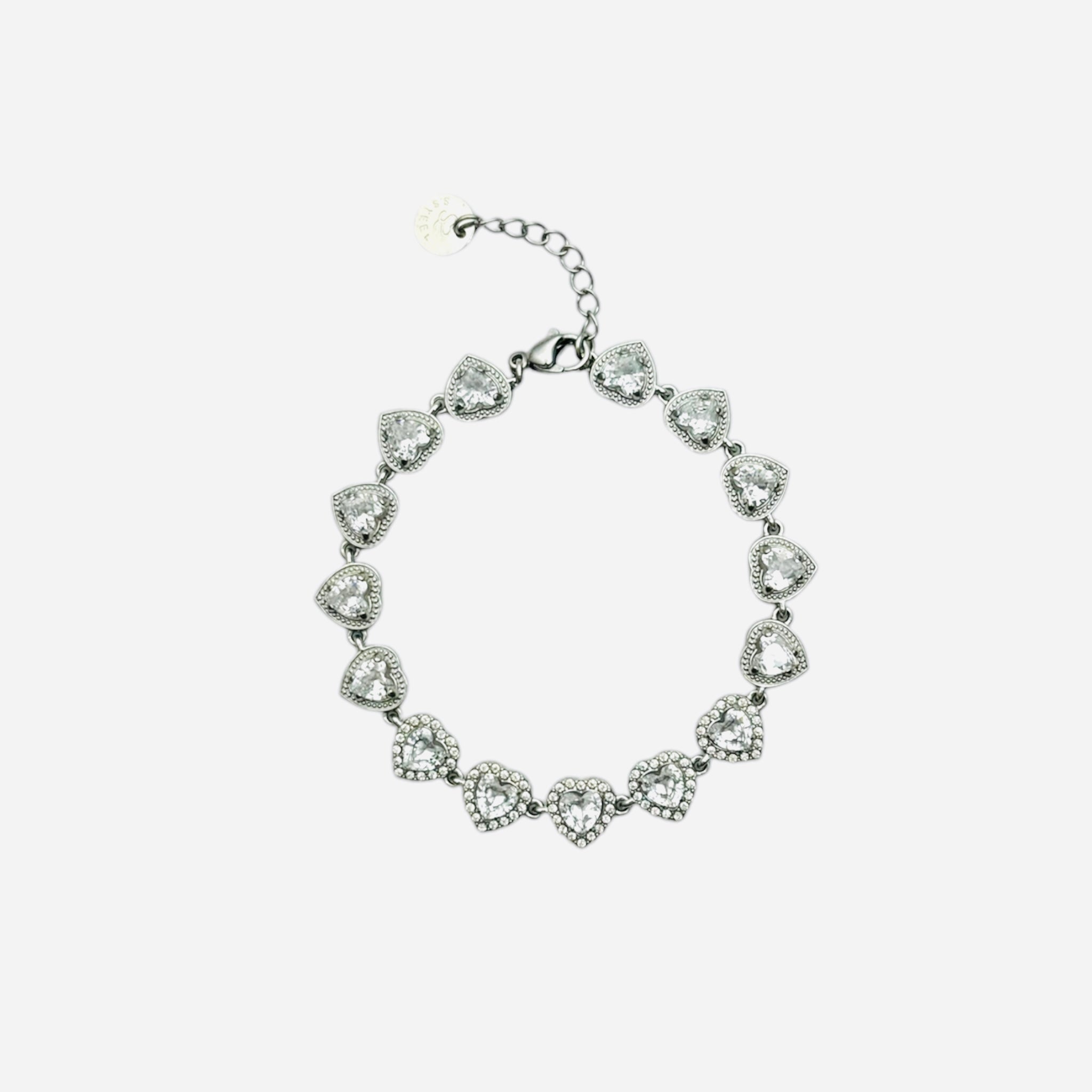 Statement stras hart armband – RVS armband groothandel | SOFIZARE (foto 3)