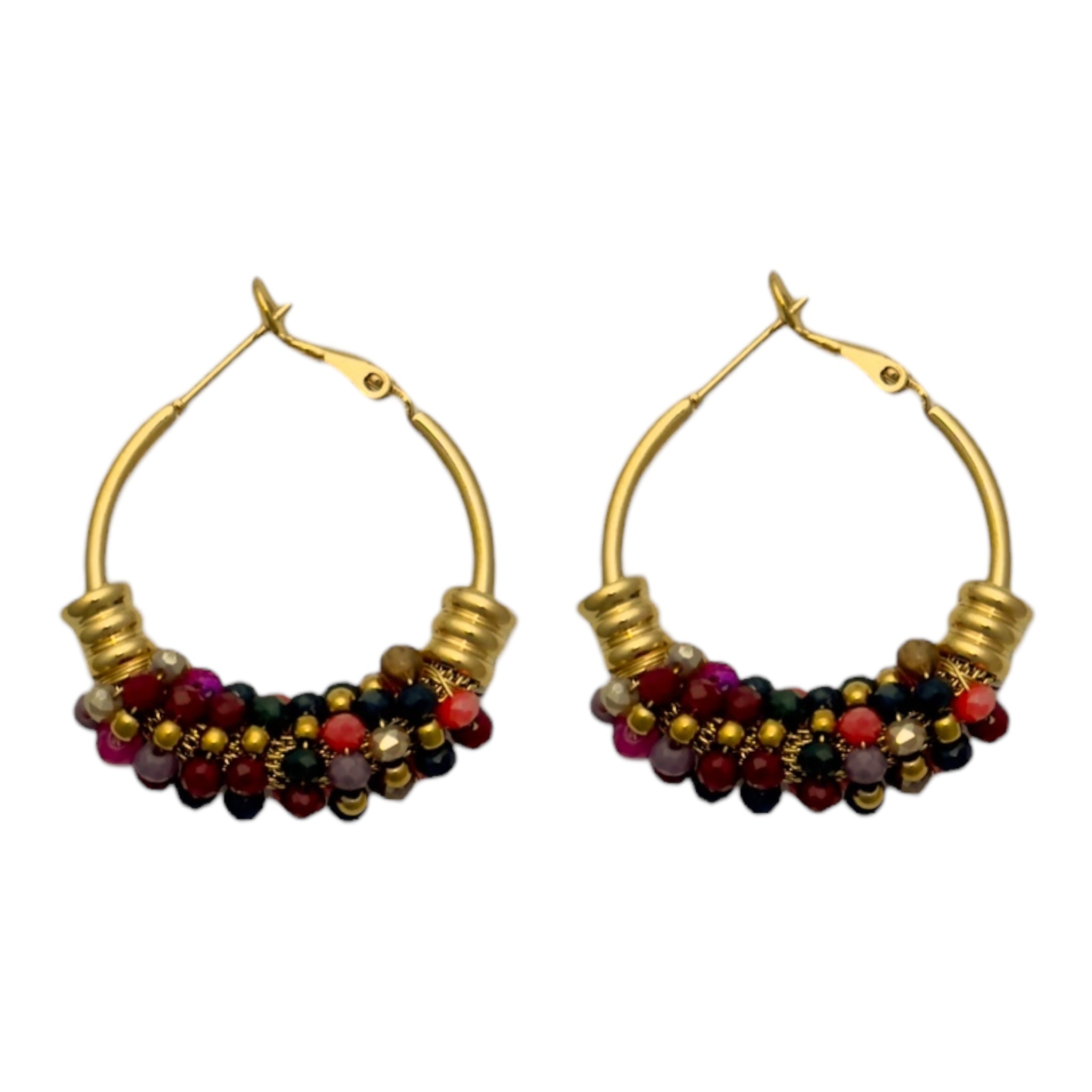 Earrings with beads