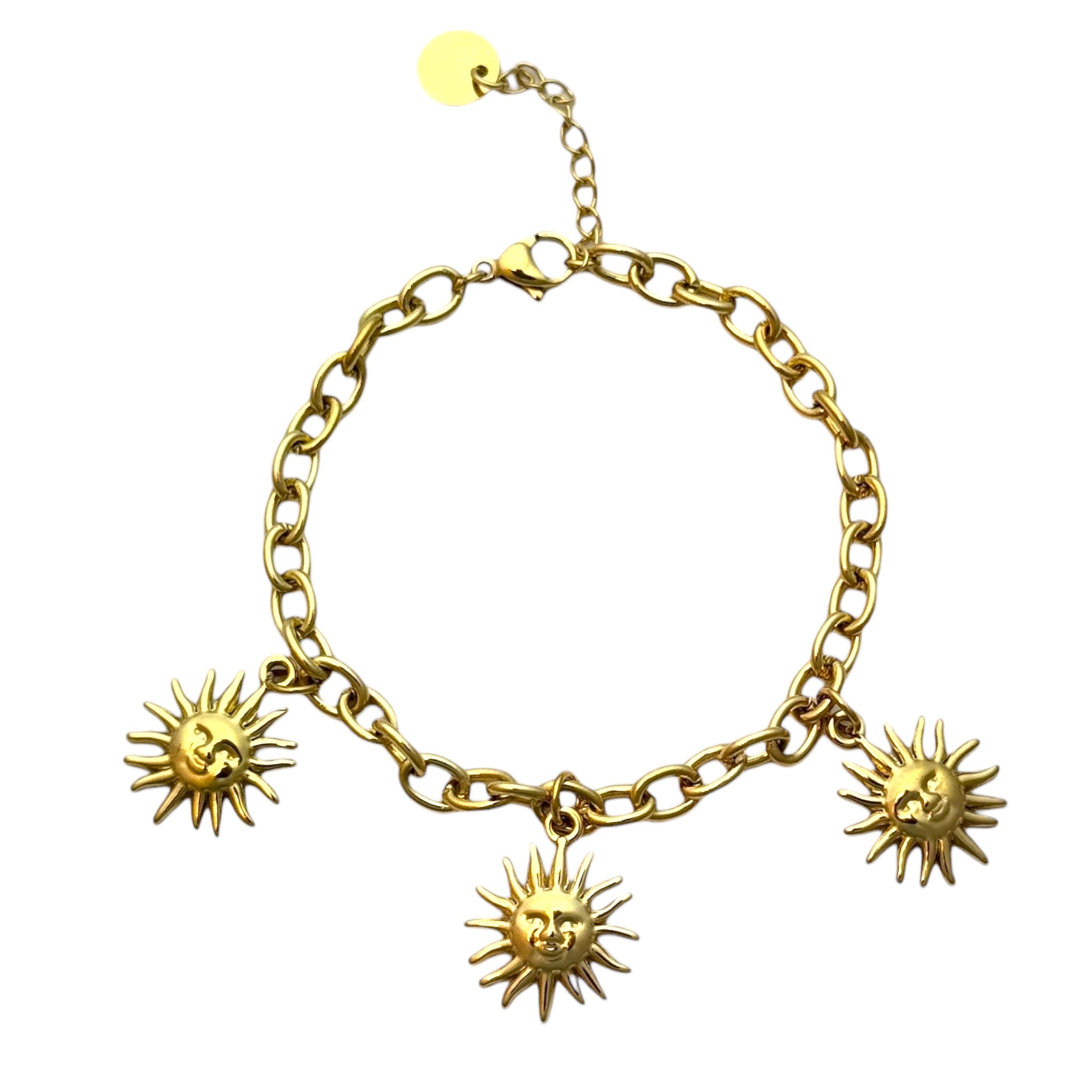 Bracelet with 3 sun charms