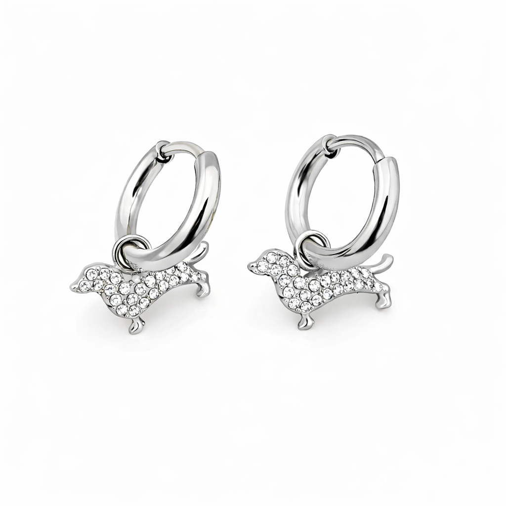 Mini teckel oorbellen