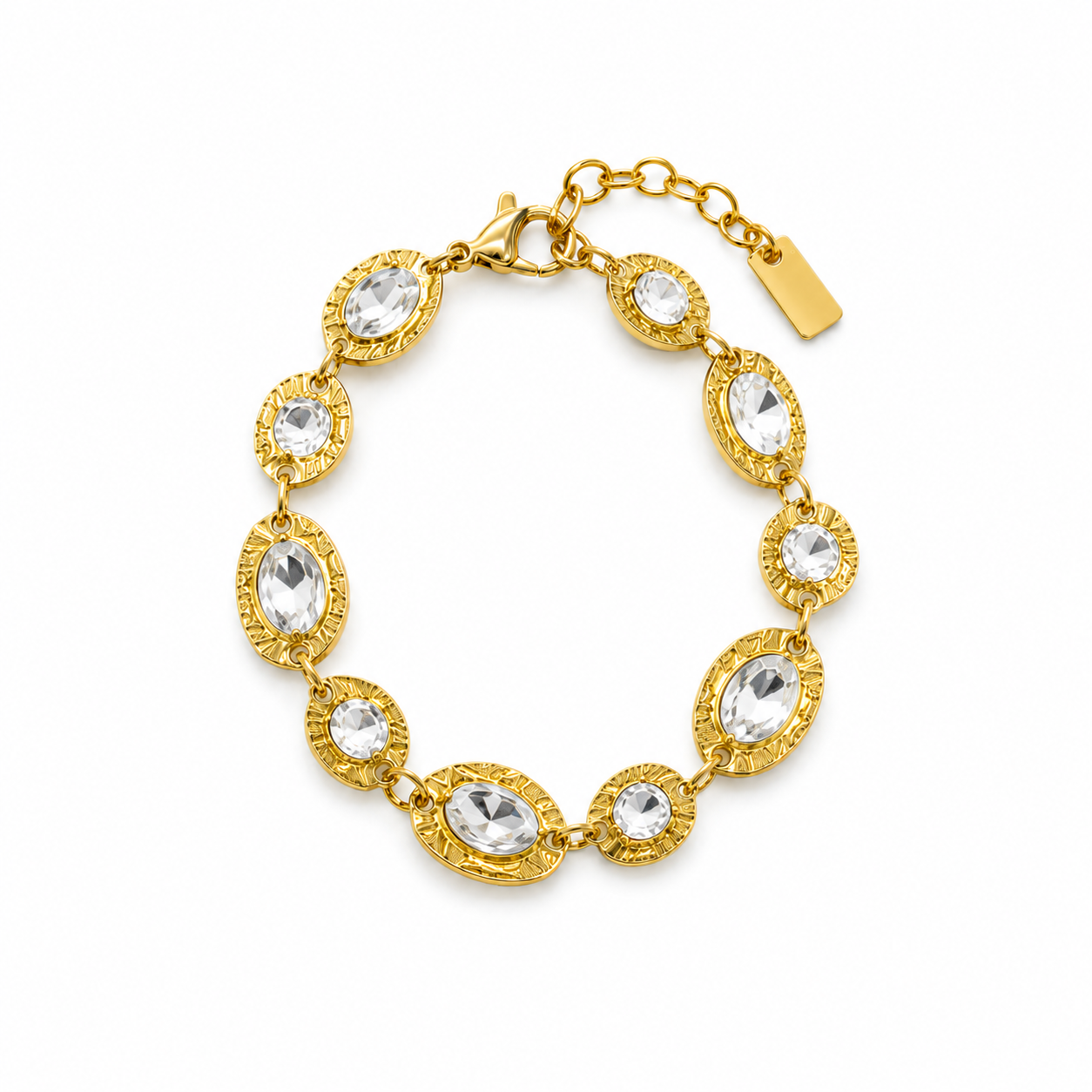Ovally strass armband