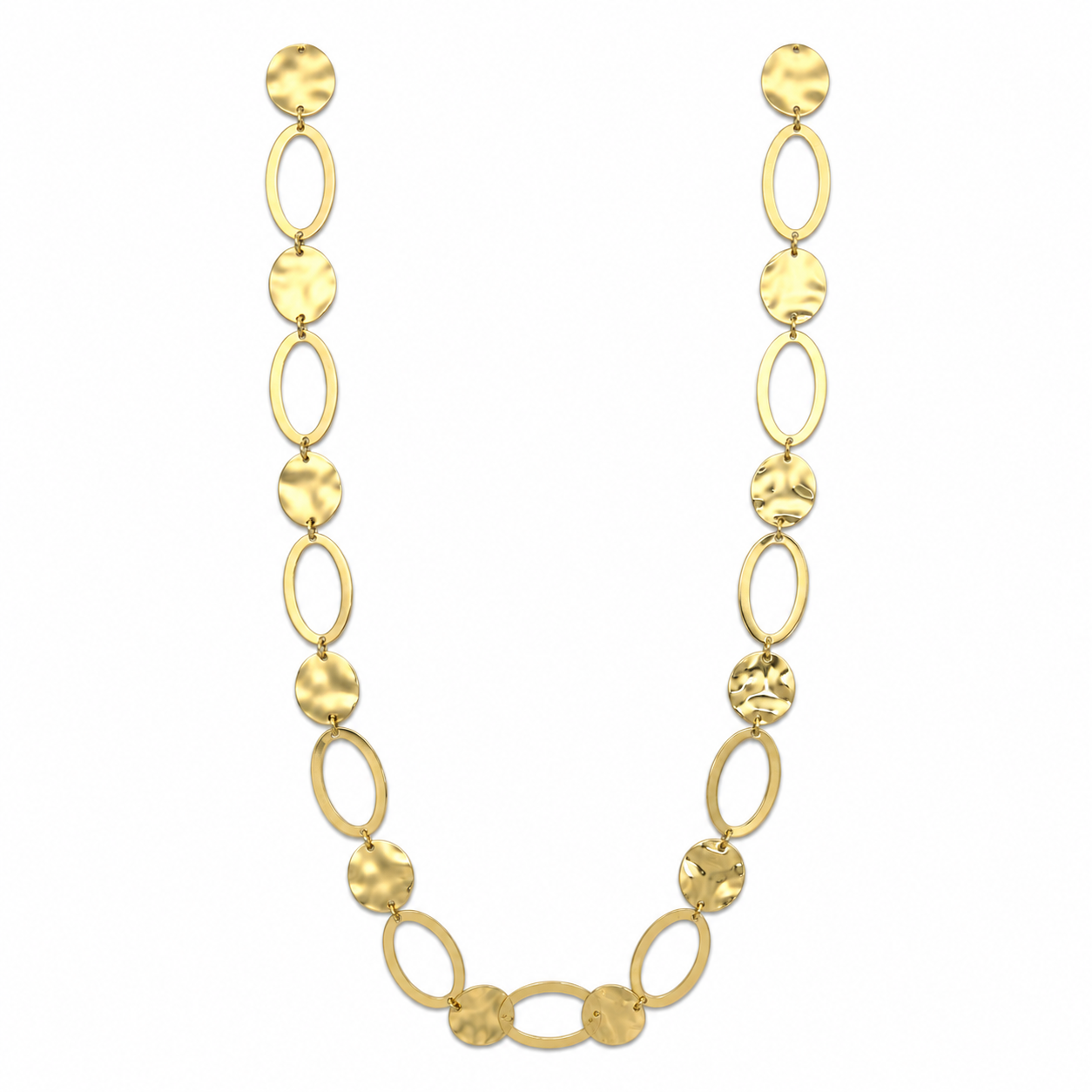 Coin oval lange ketting