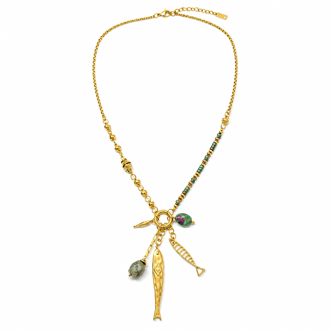 Sardina lange ketting groen