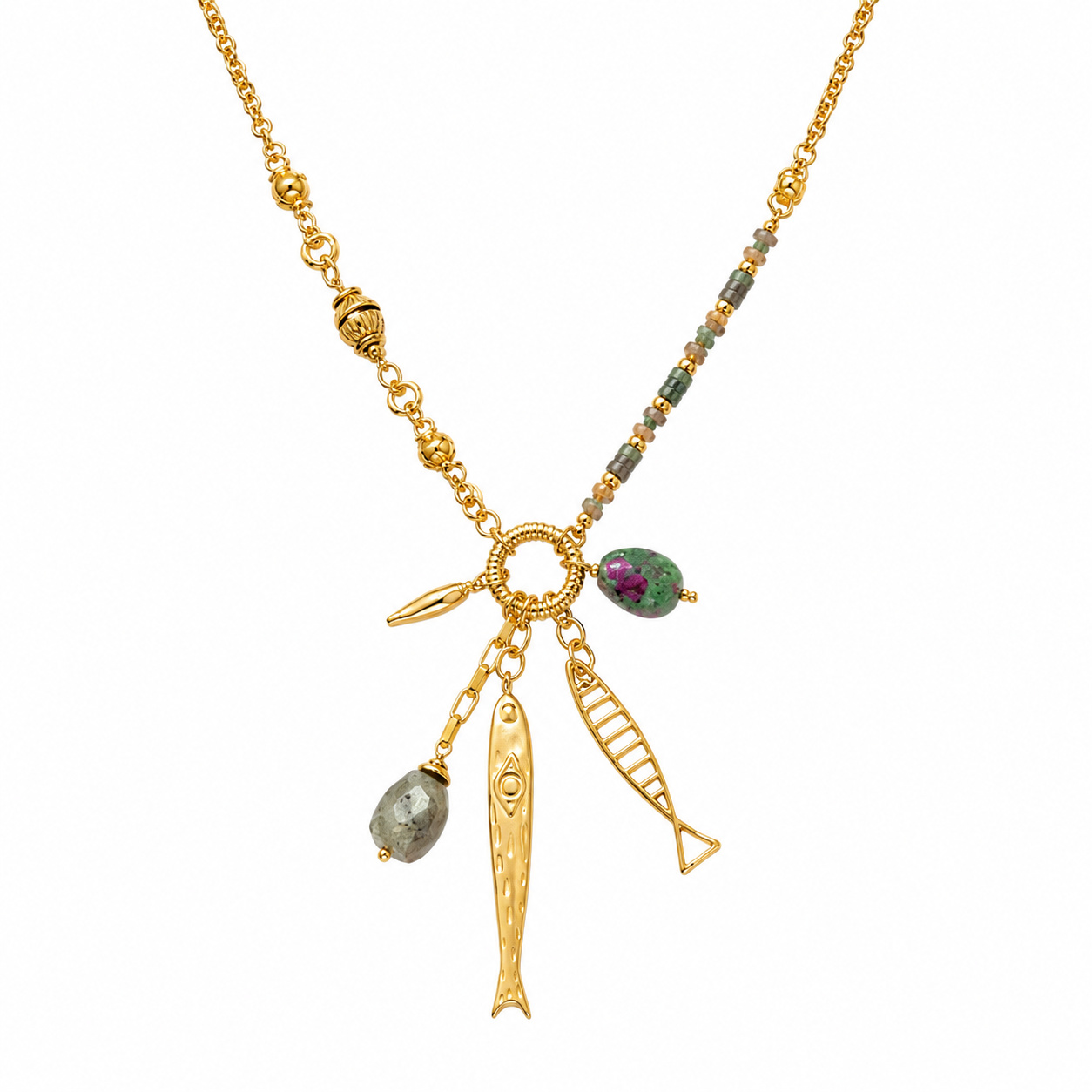 Sardina lange ketting groen