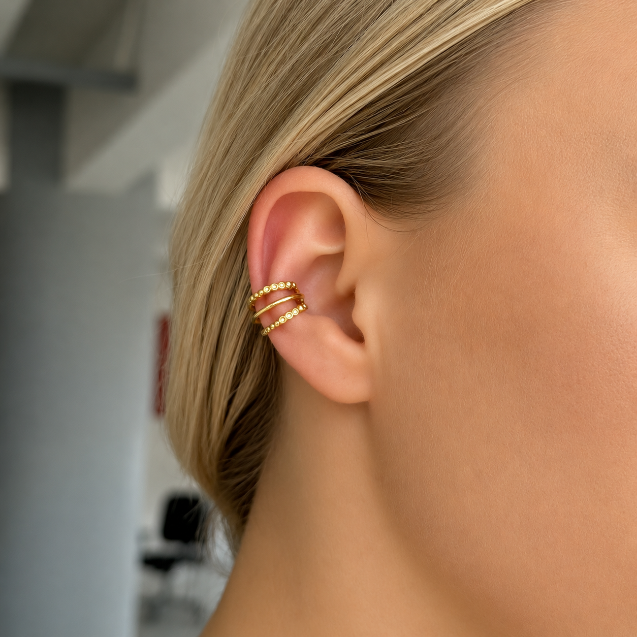 Triple stripe ear cuff