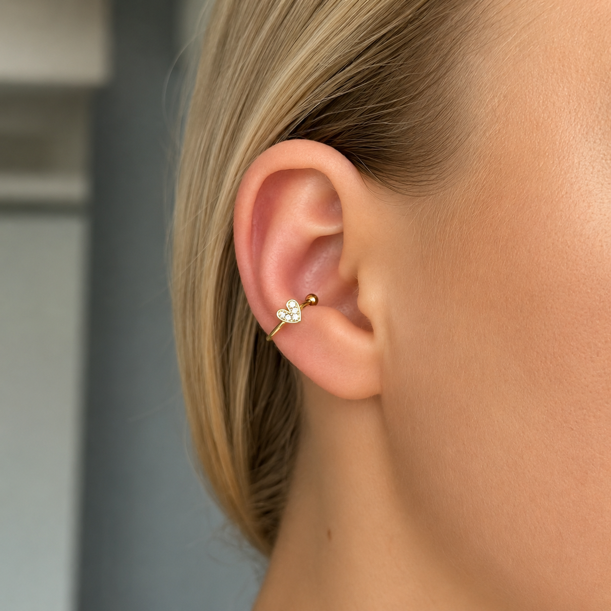 Mini love ear cuff