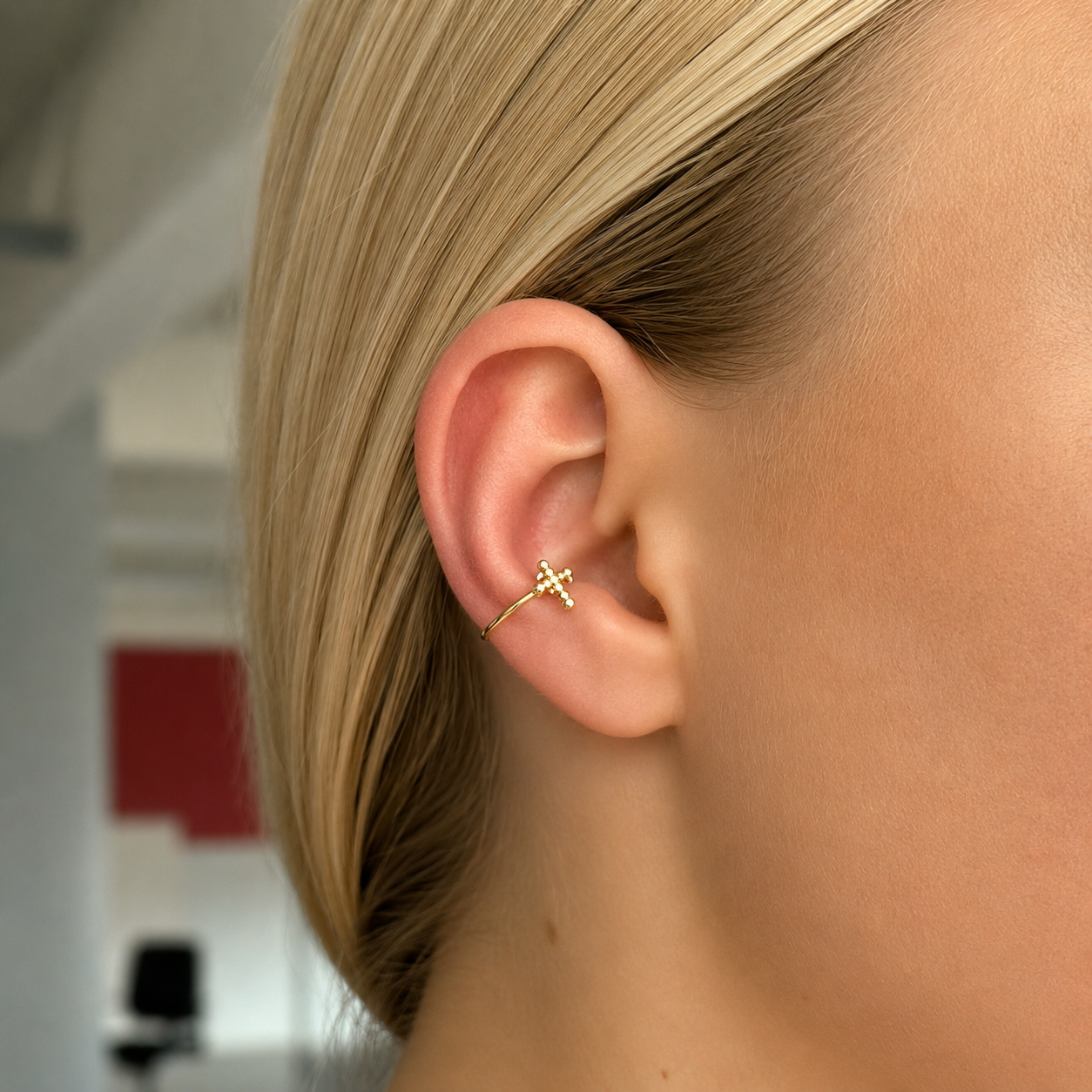 Cross ear cuff