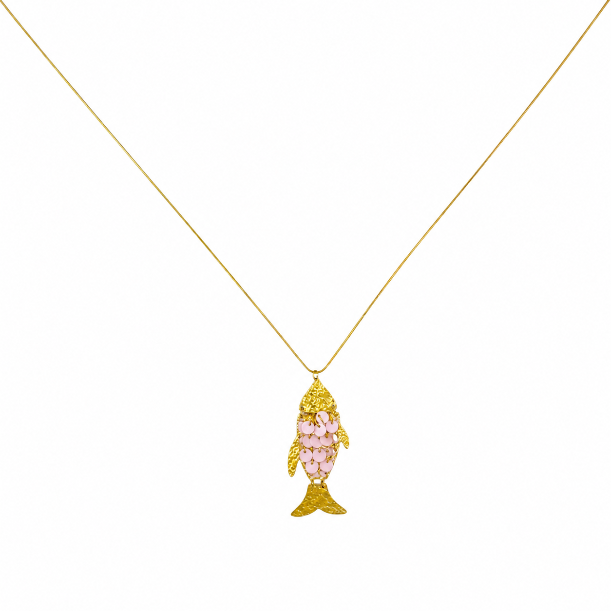 Koi lange ketting roze
