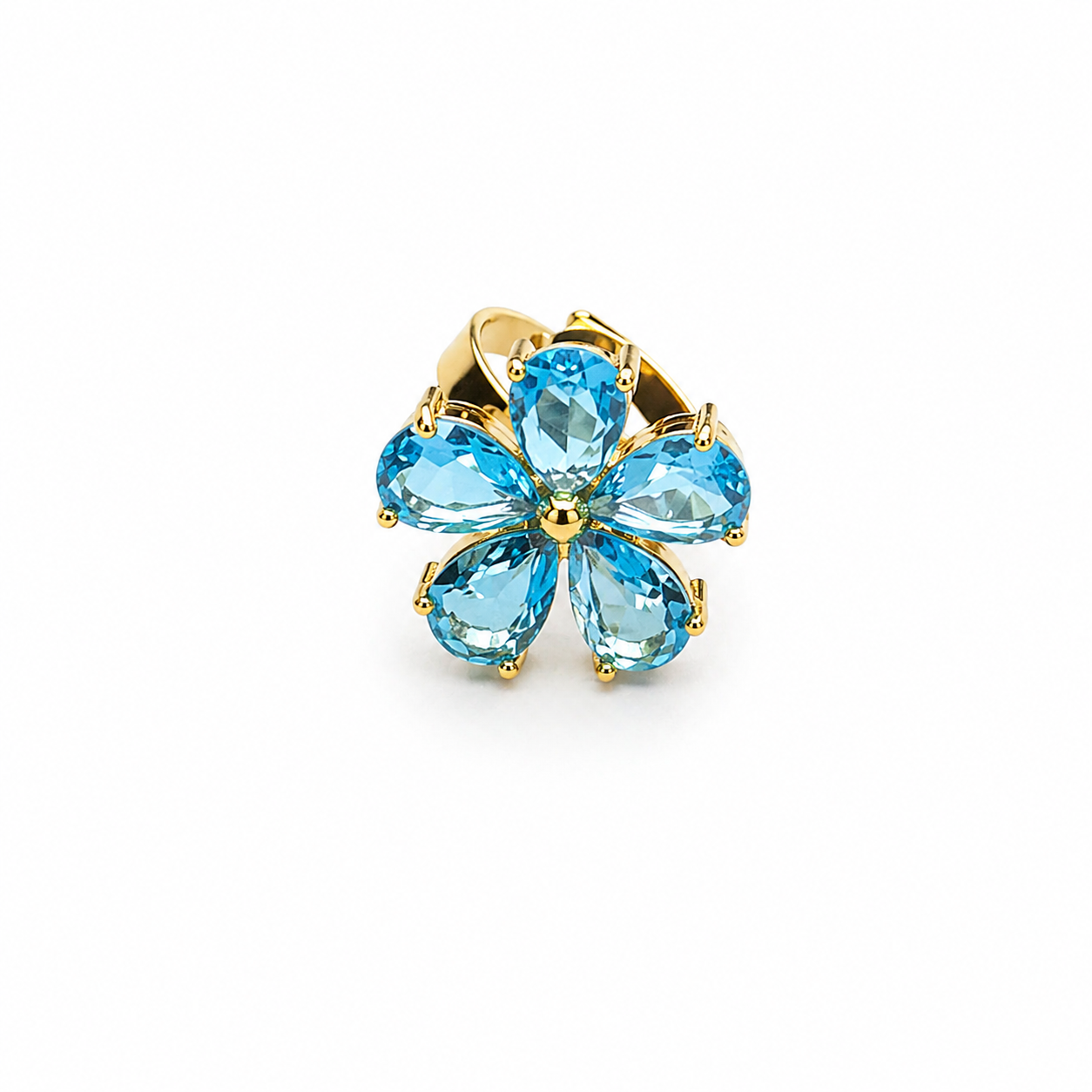 Strassy flower ring