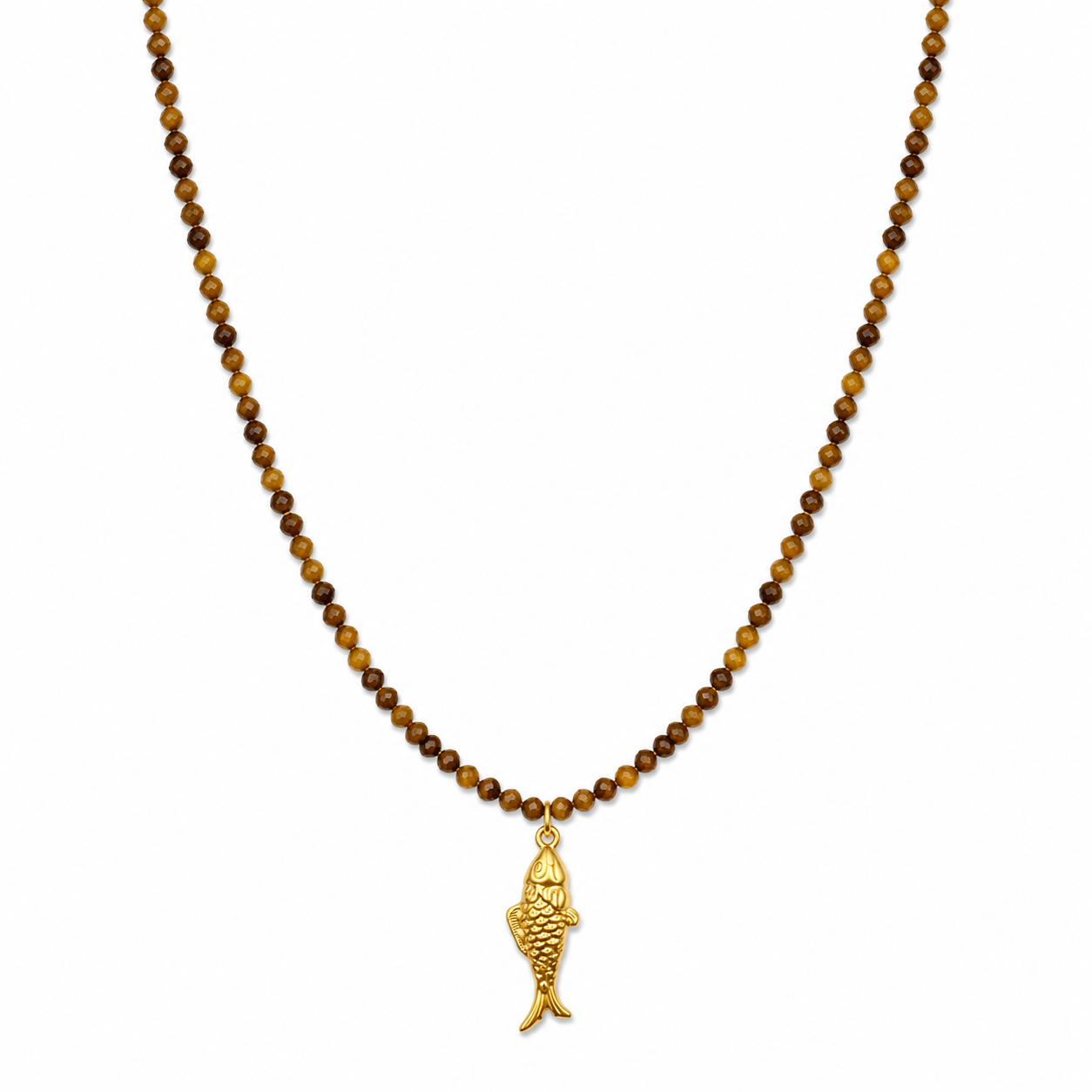 Forel brown beads ketting