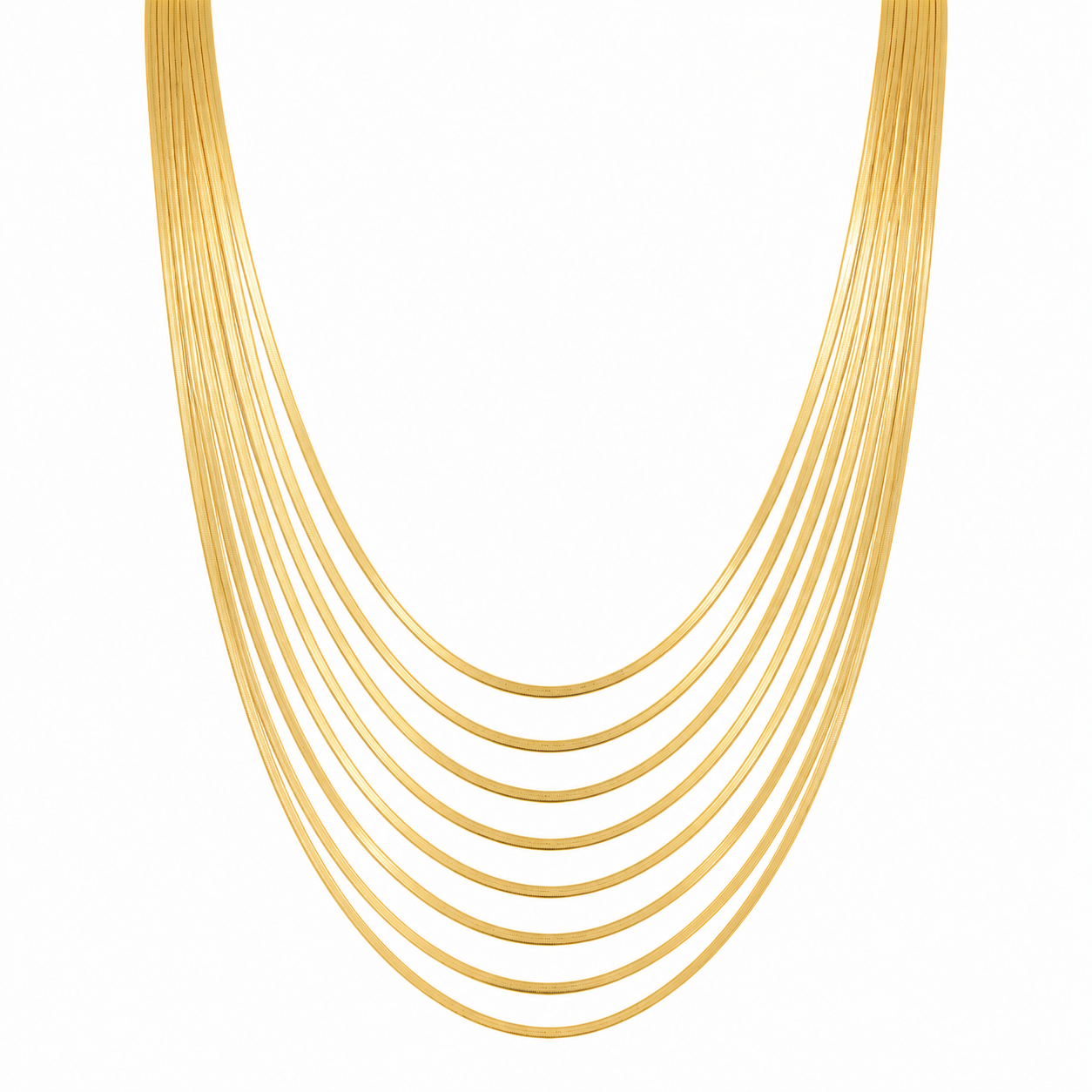 8 layered statement lange ketting