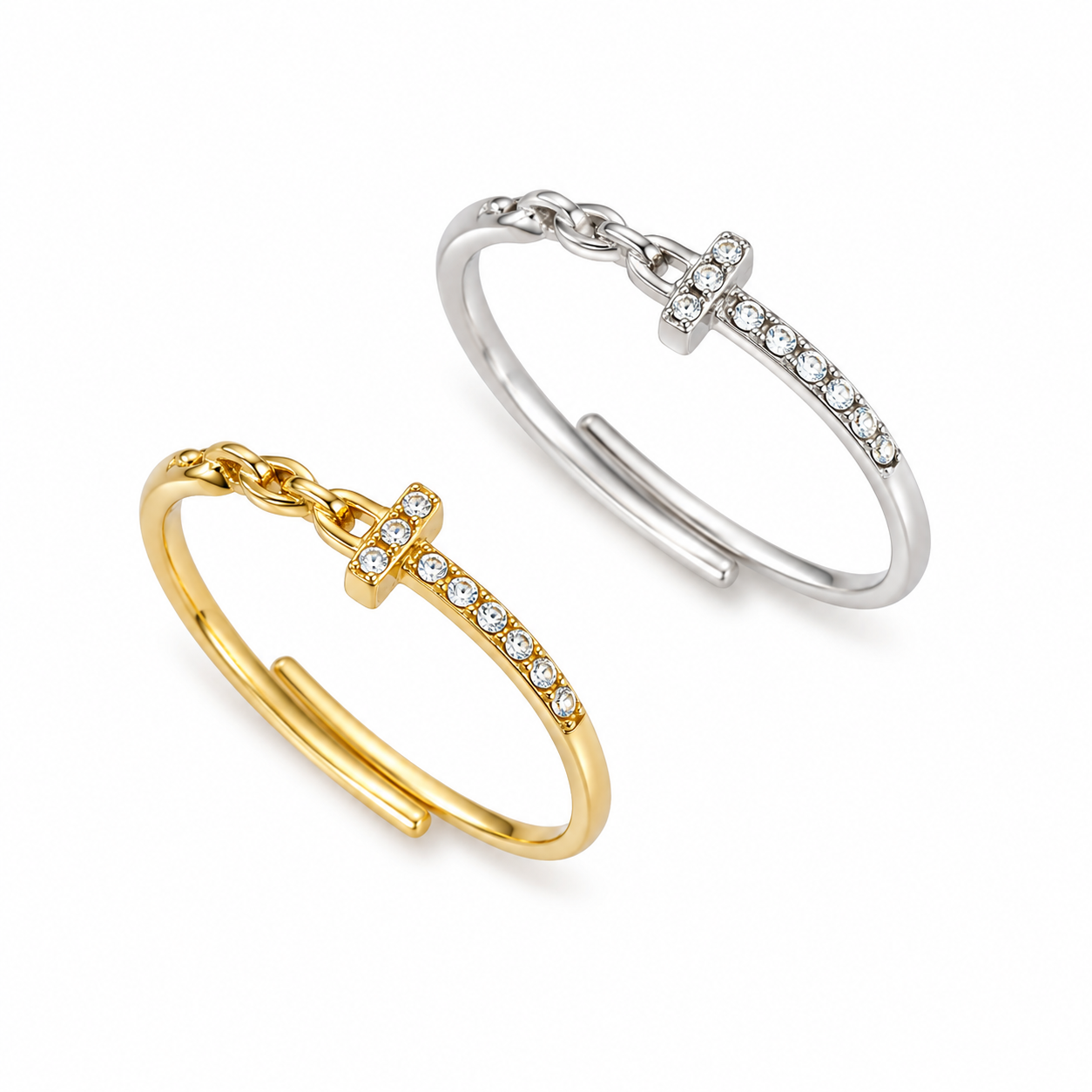Trois strass ring