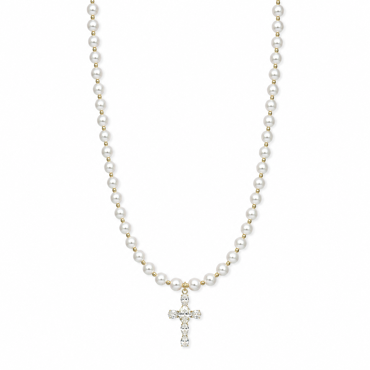 Parel cross statement ketting