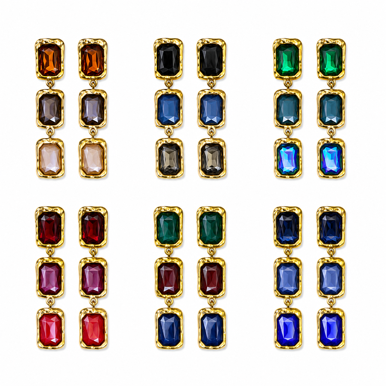 Stone statement oorbellen