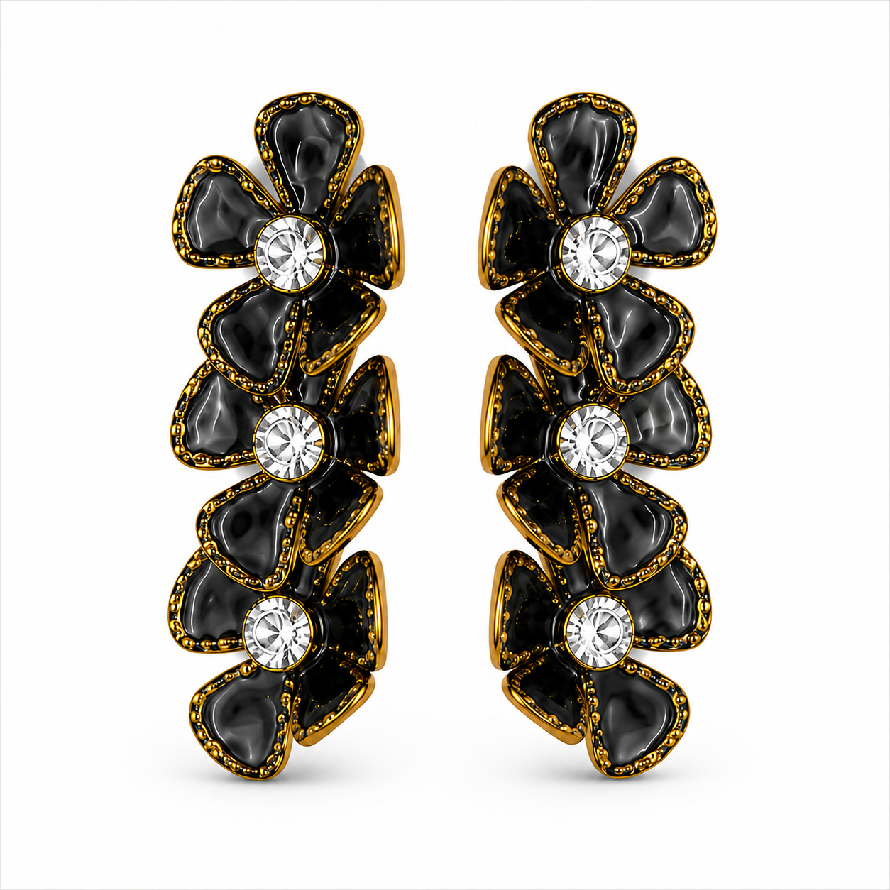 Flower statement oorbellen