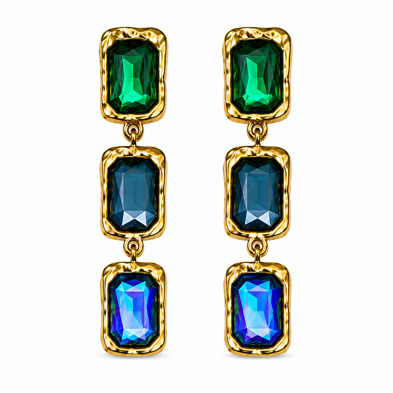 Stone statement oorbellen