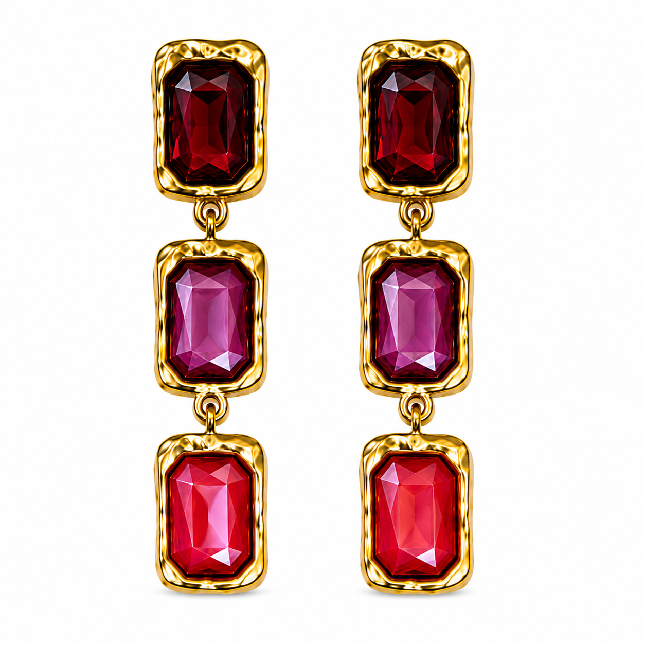 Stone statement oorbellen