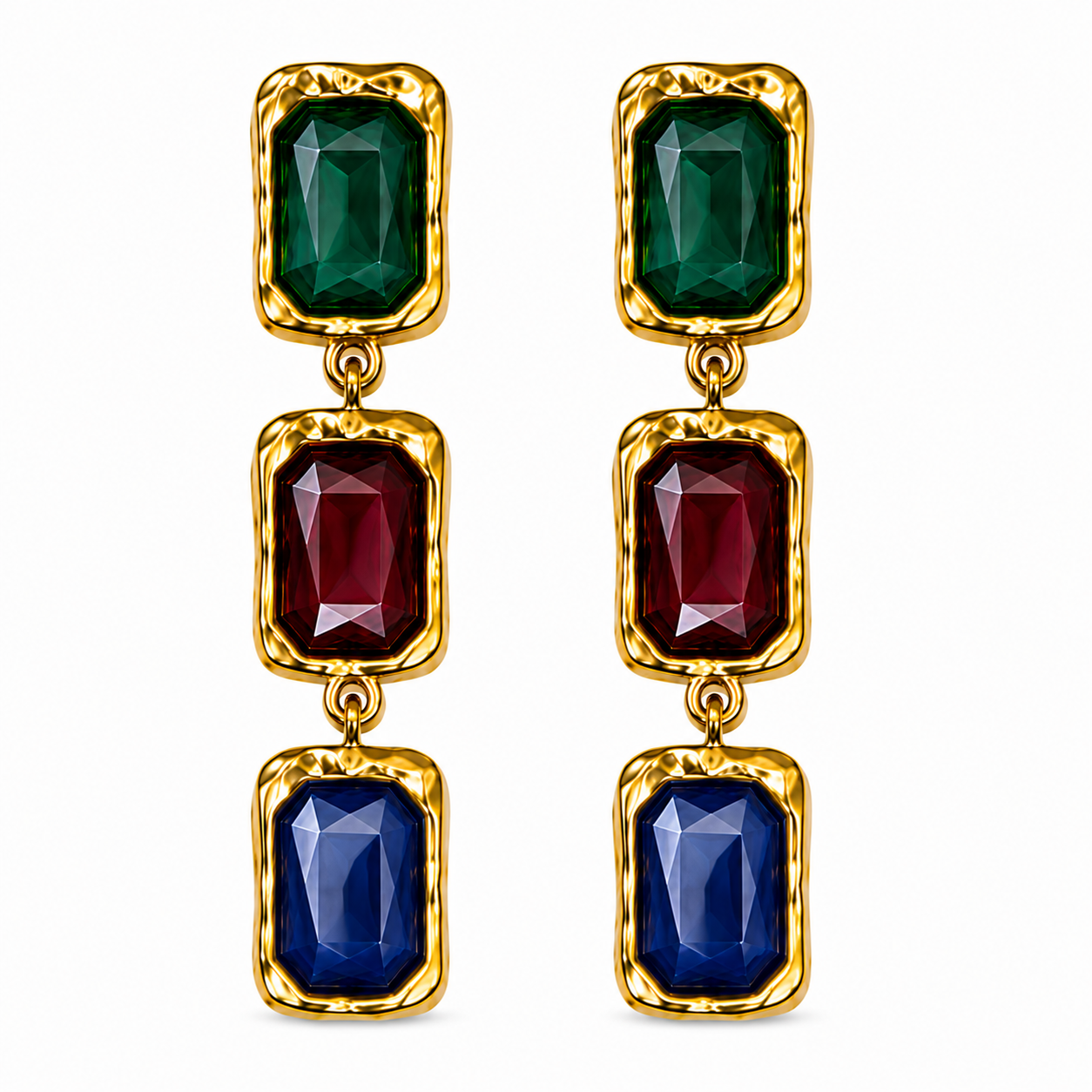 Stone statement oorbellen