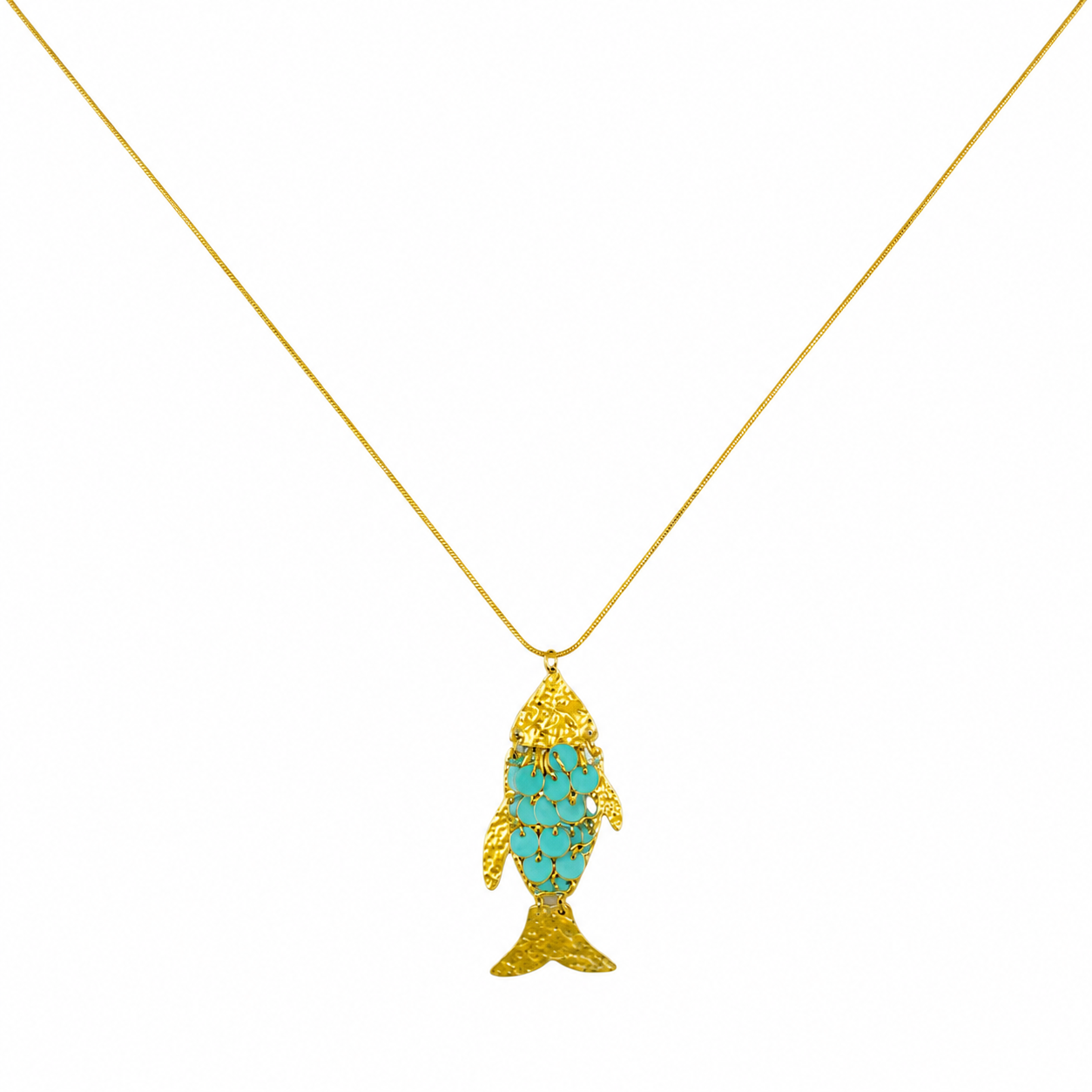 Koi lange ketting TURQ