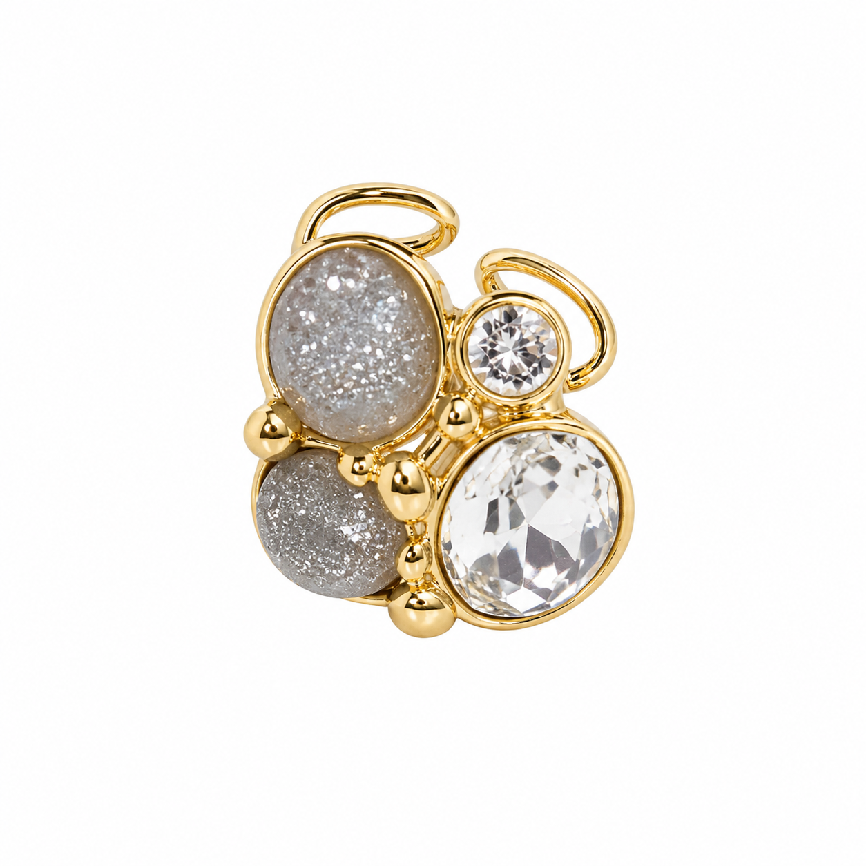 Triple dots strass ring