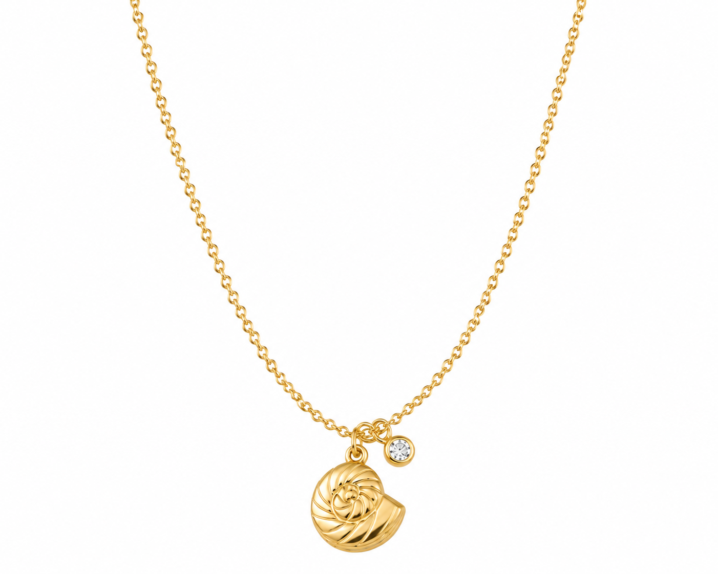 Horn rhinestone necklace