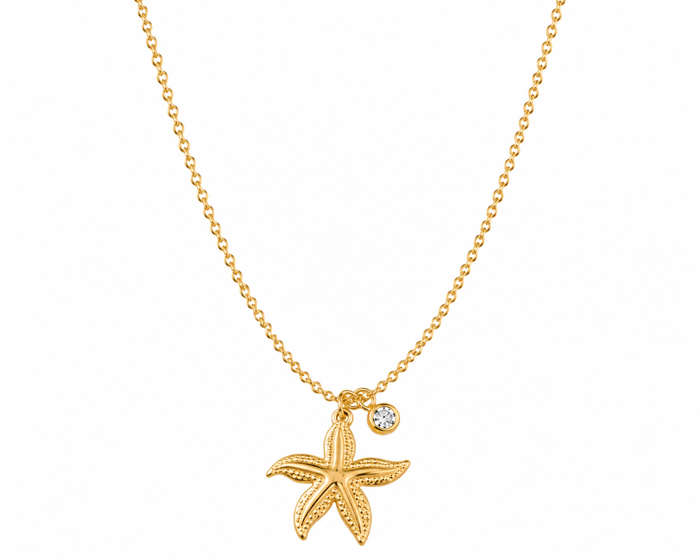 Starfish diamante necklace