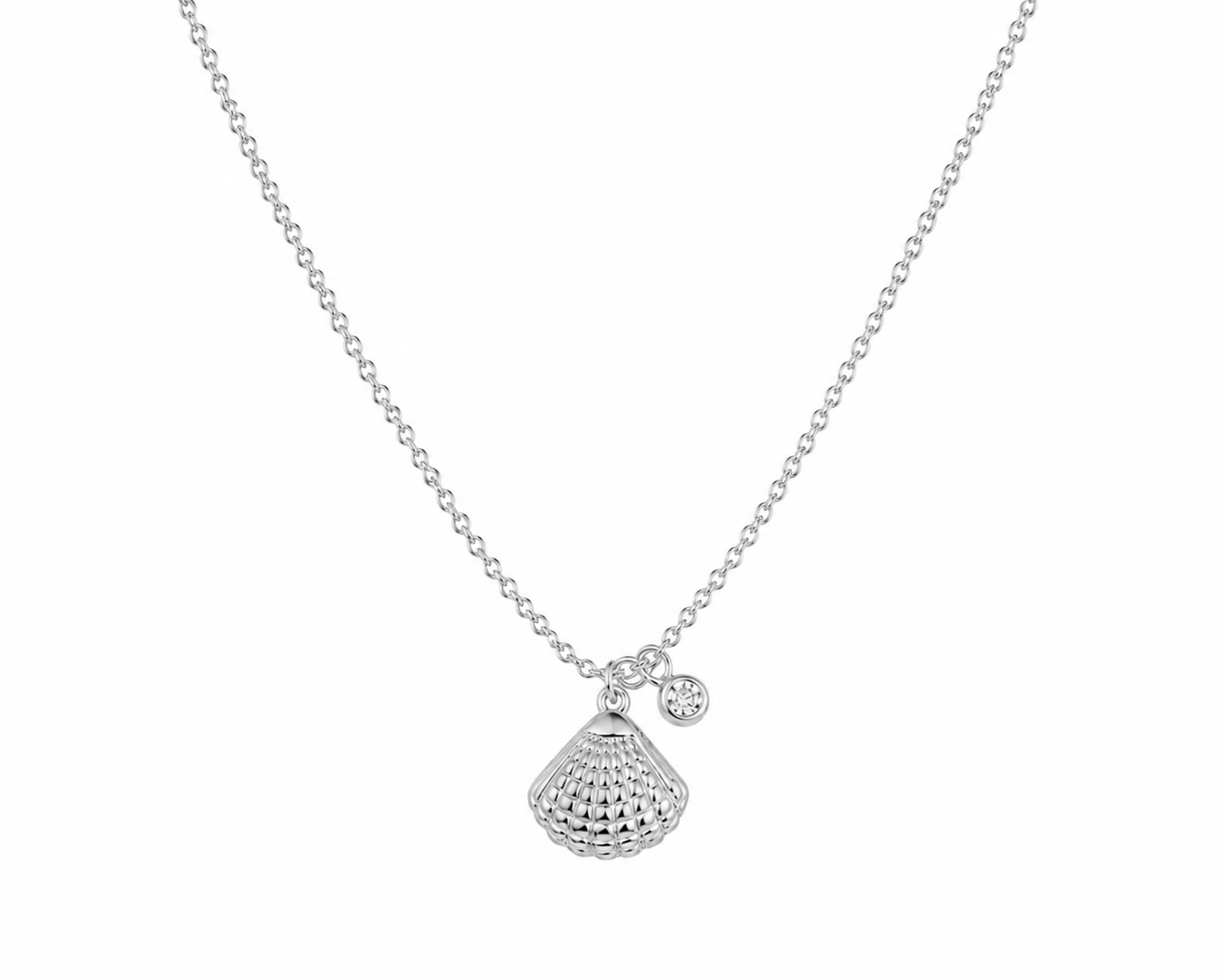 Shell rhinestone necklace