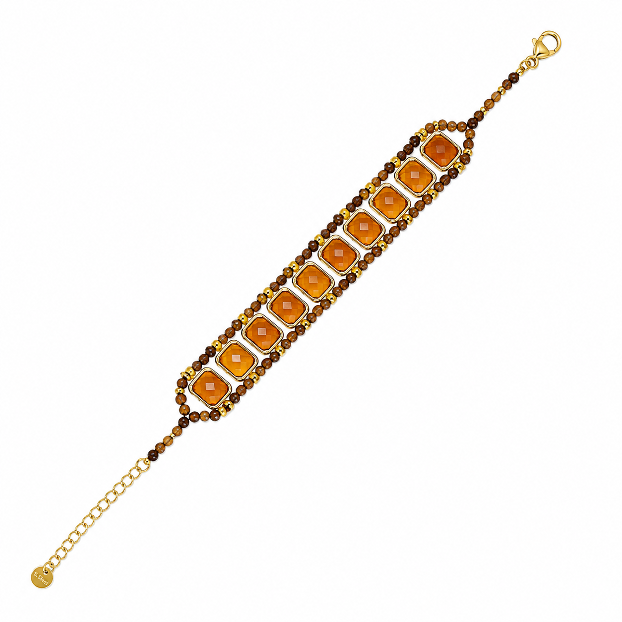 Boho stone statement armband