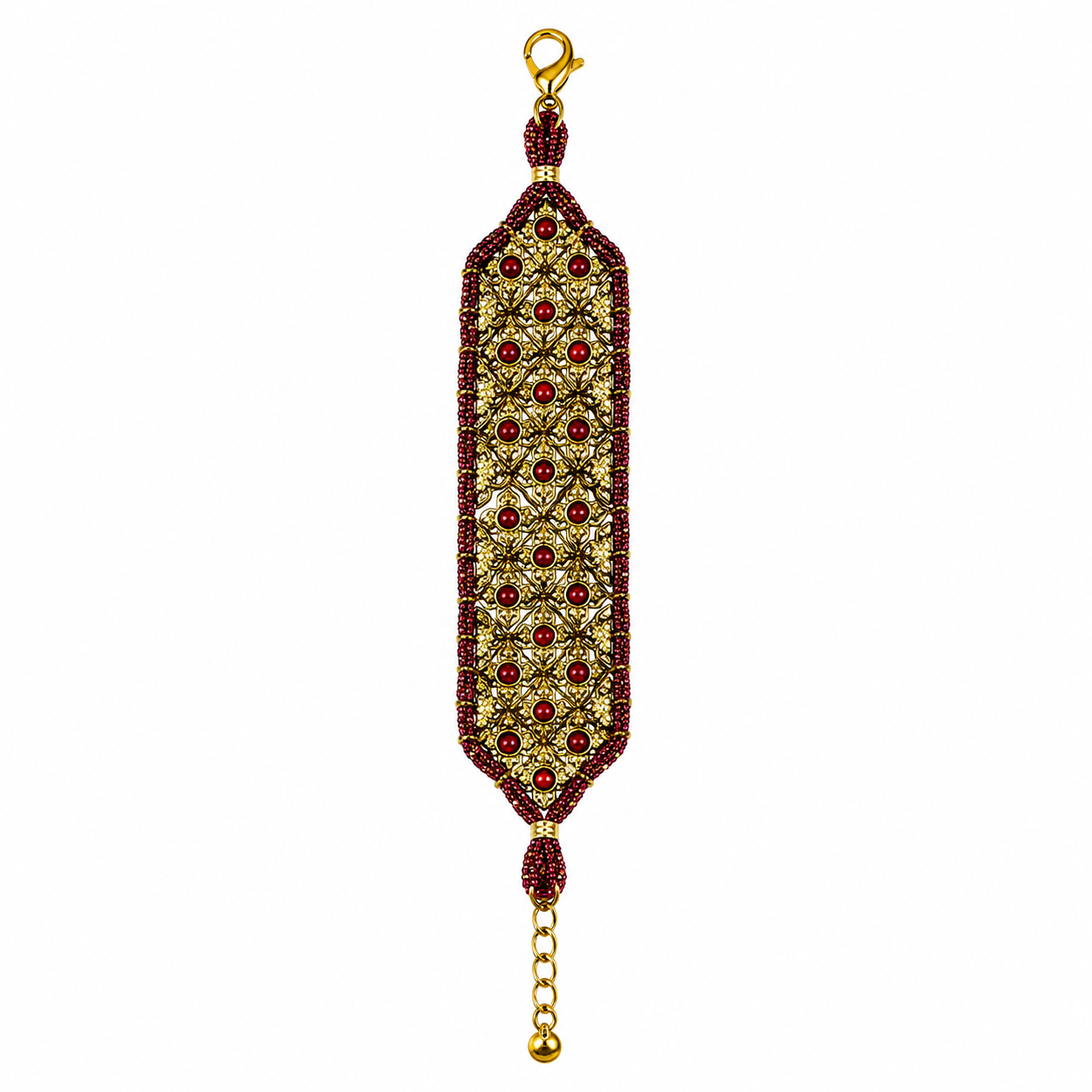 Boho flowery statement armband