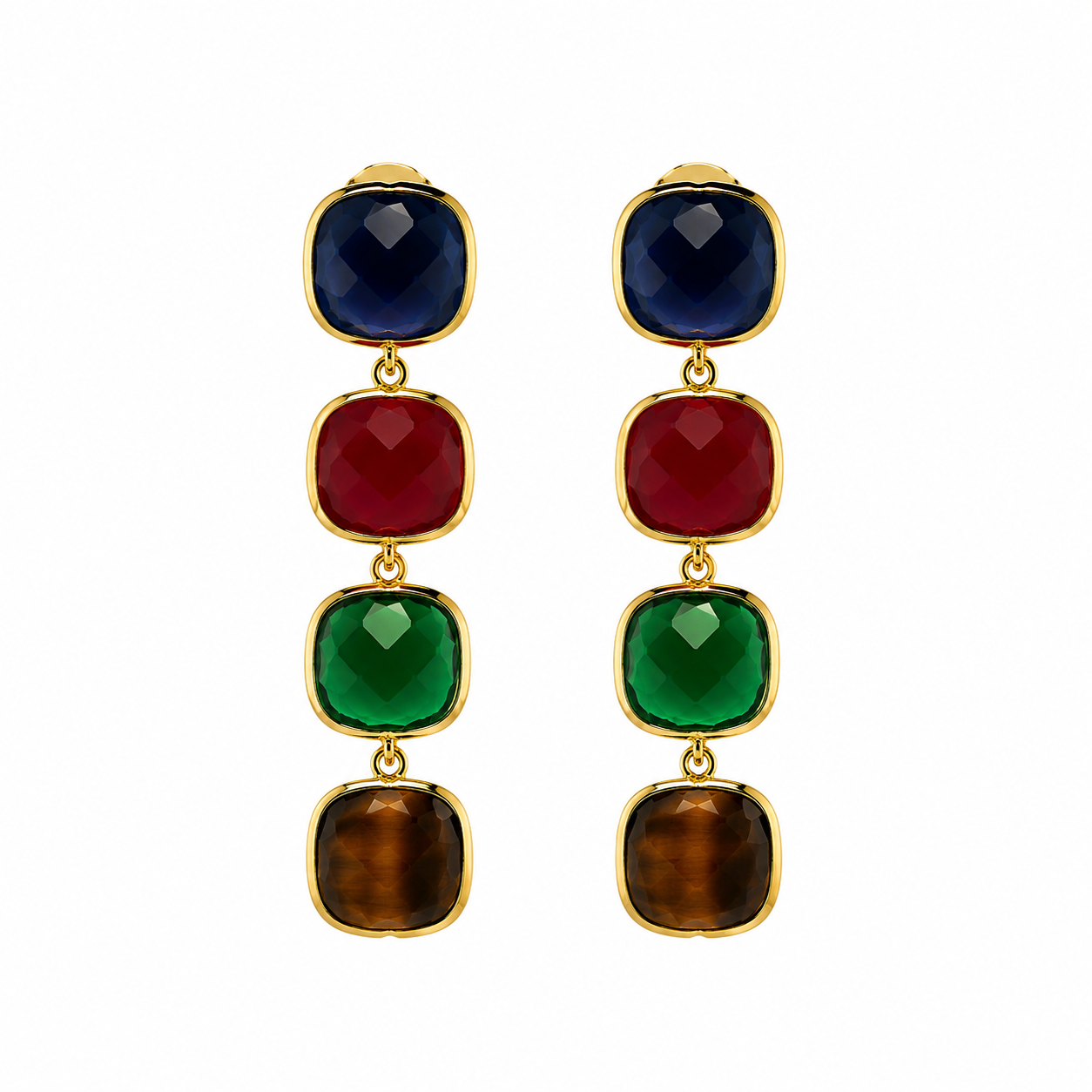 Fall stone statement oorbellen