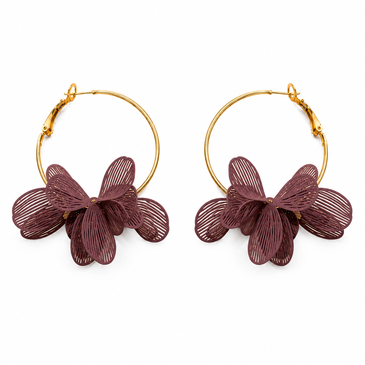 Happy flowers hoops oorbellen