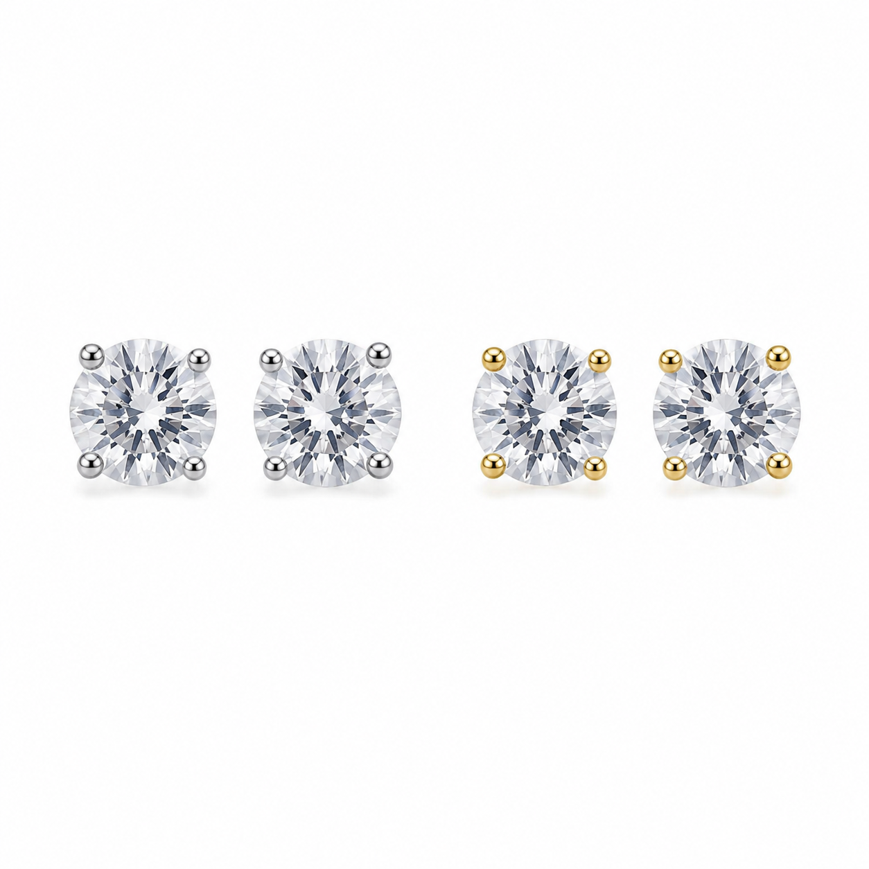 Diamond studs oorbellen