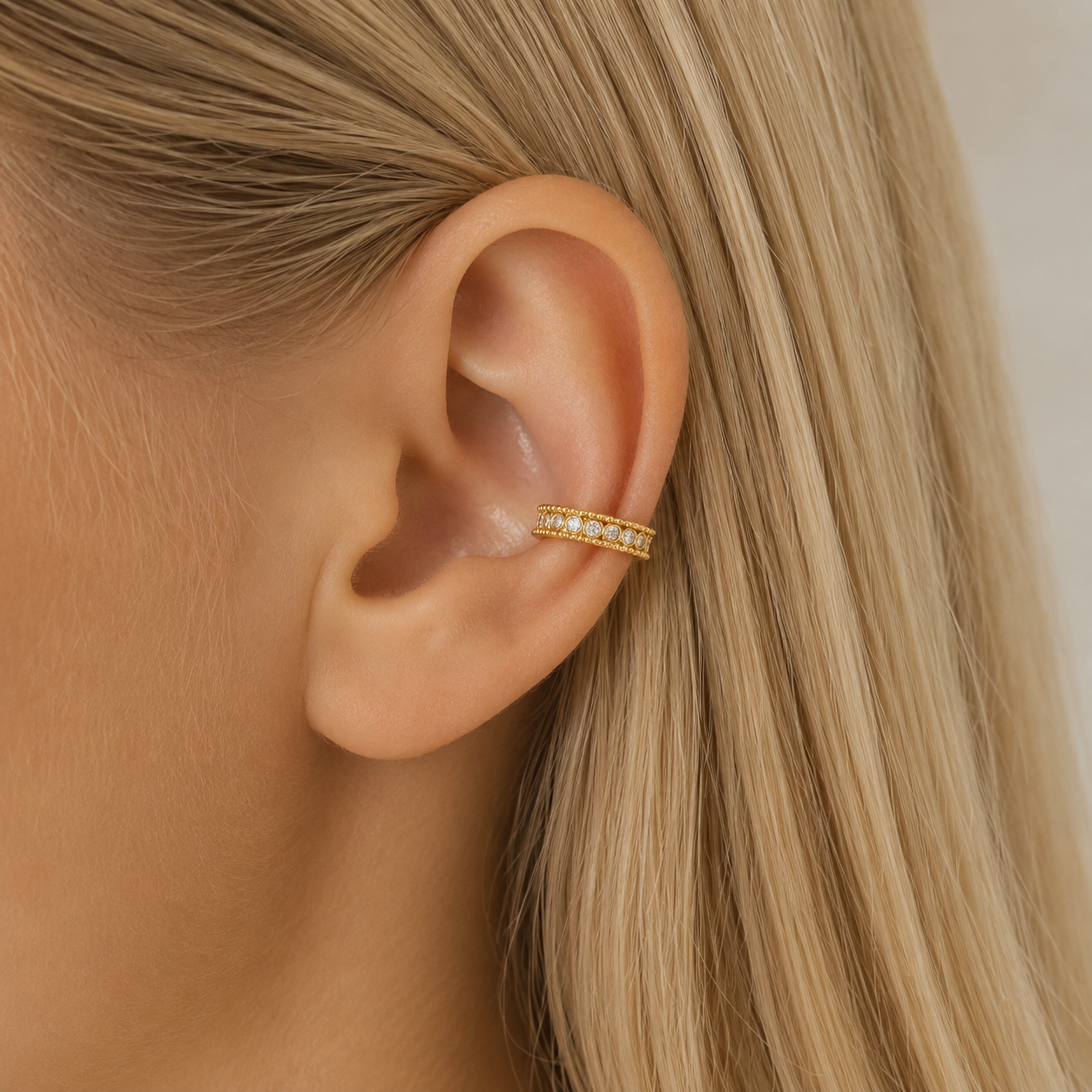 Rhinestone ear cuff